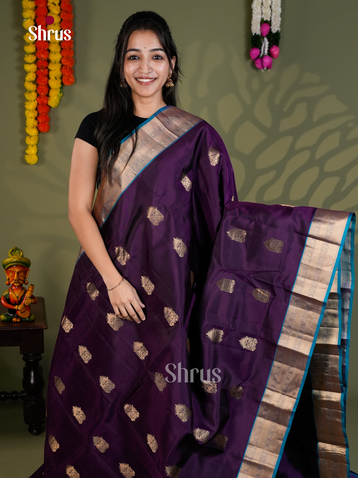 EAS28147 - Kanchipuram-halfpure - Saree - Shop on Shrus.com