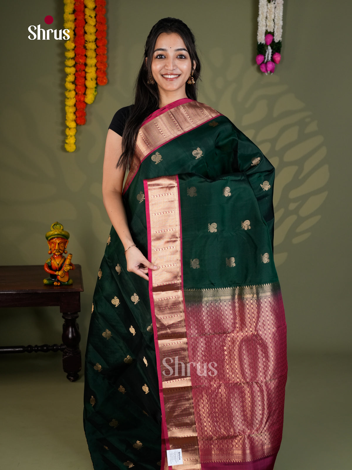 EAS28149 - Kanchipuram-halfpure - Saree - Shop on Shrus.com