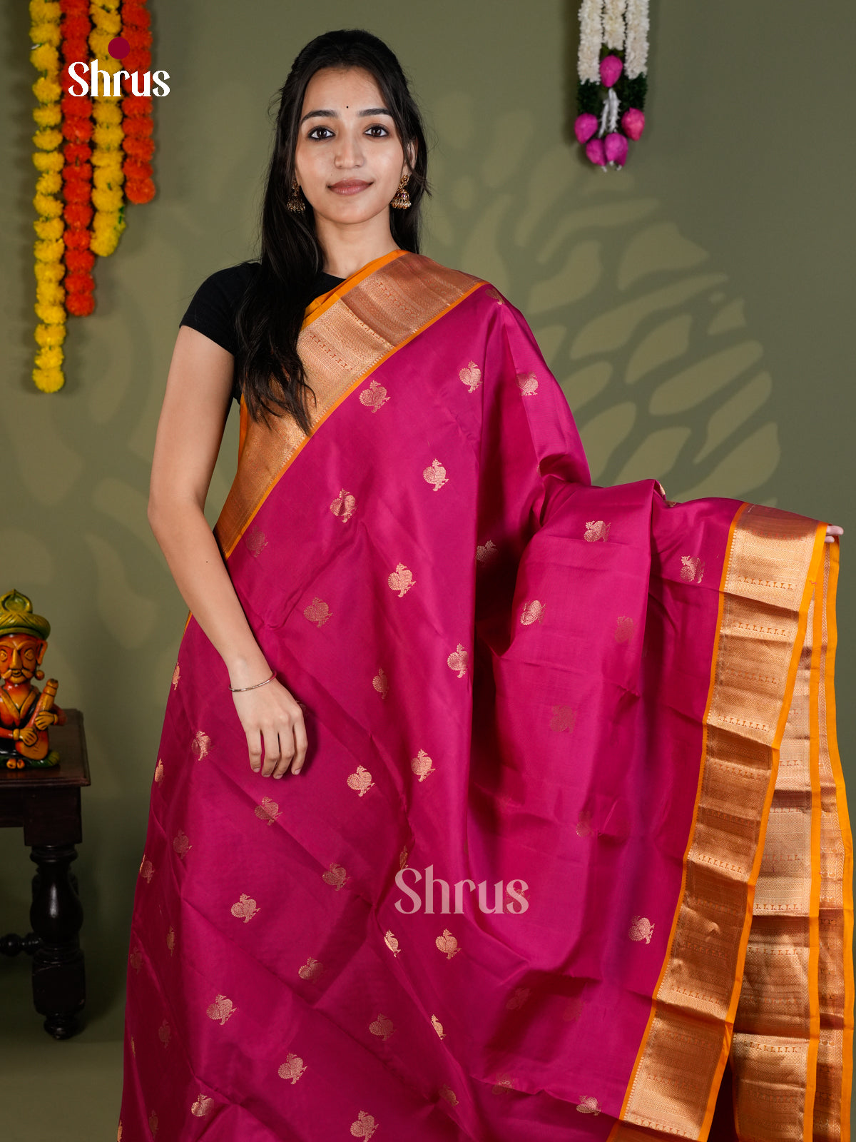 EAS28151 - Kanchipuram-halfpure - Saree - Shop on Shrus.com