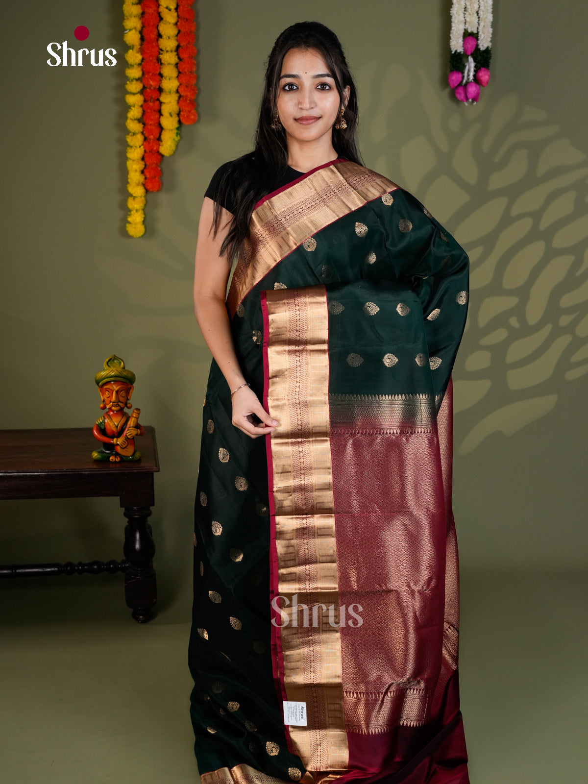 EAS28152 - Kanchipuram-halfpure - Saree - Shop on Shrus.com
