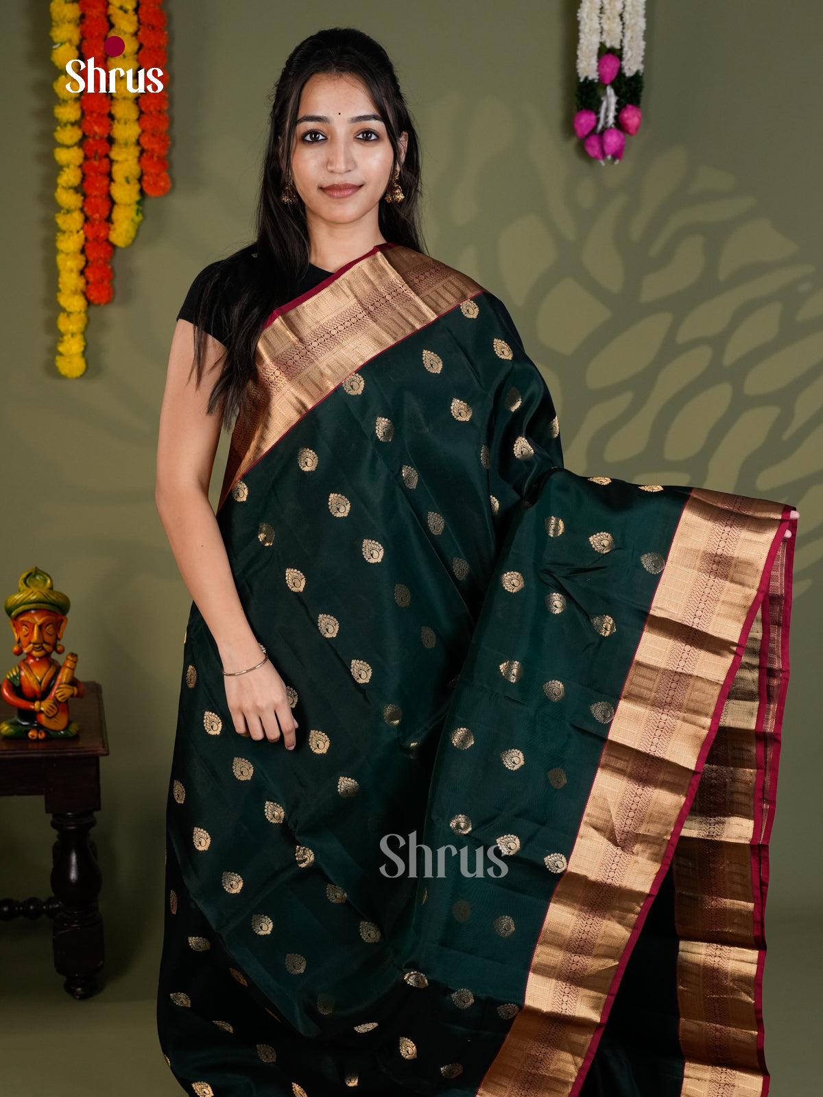 EAS28152 - Kanchipuram-halfpure - Saree - Shop on Shrus.com