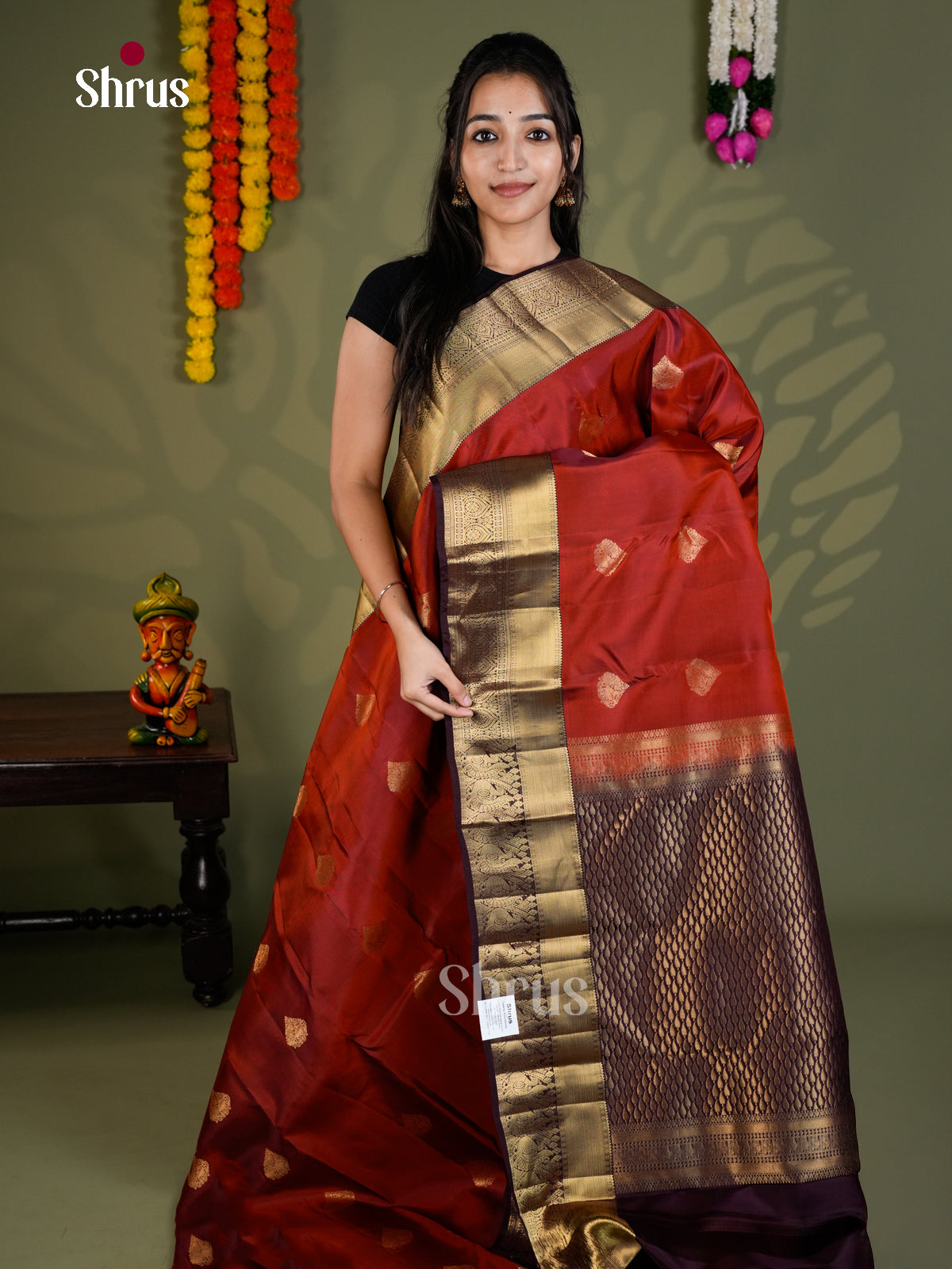 EAS28153 - Kanchipuram-halfpure - Saree - Shop on Shrus.com
