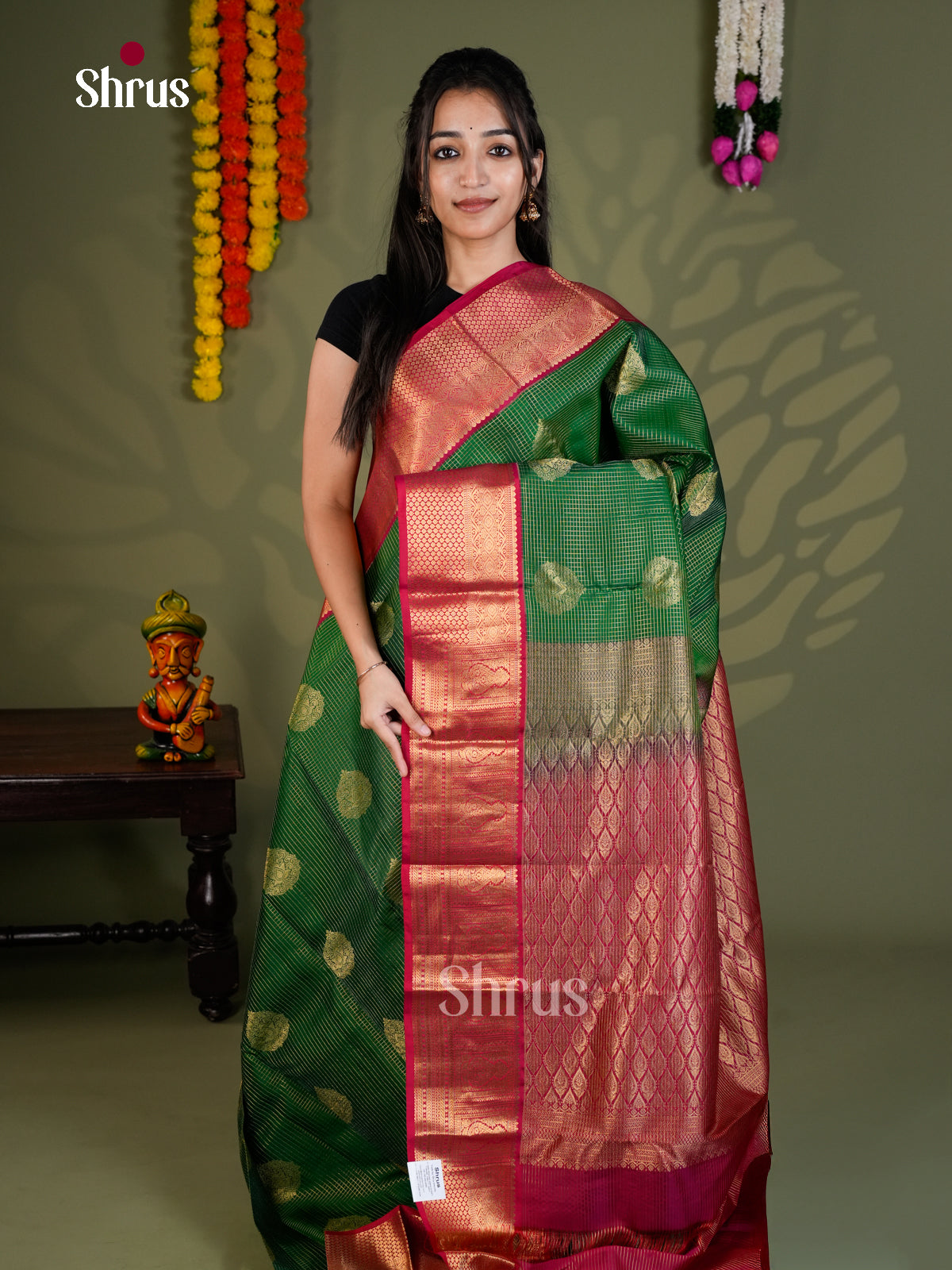 EAS28158 - Kanchipuram-halfpure - Saree - Shop on Shrus.com