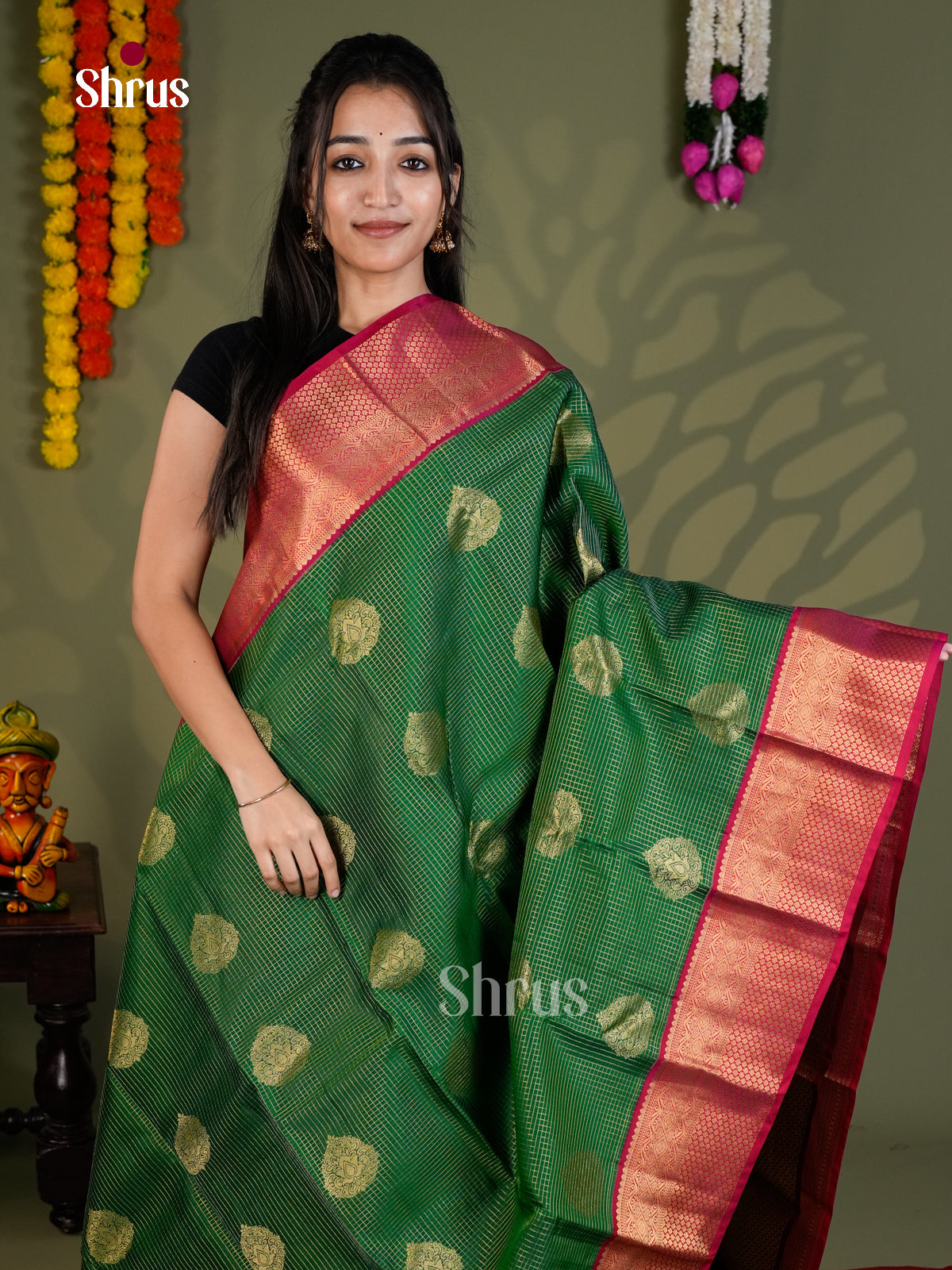 EAS28158 - Kanchipuram-halfpure - Saree - Shop on Shrus.com