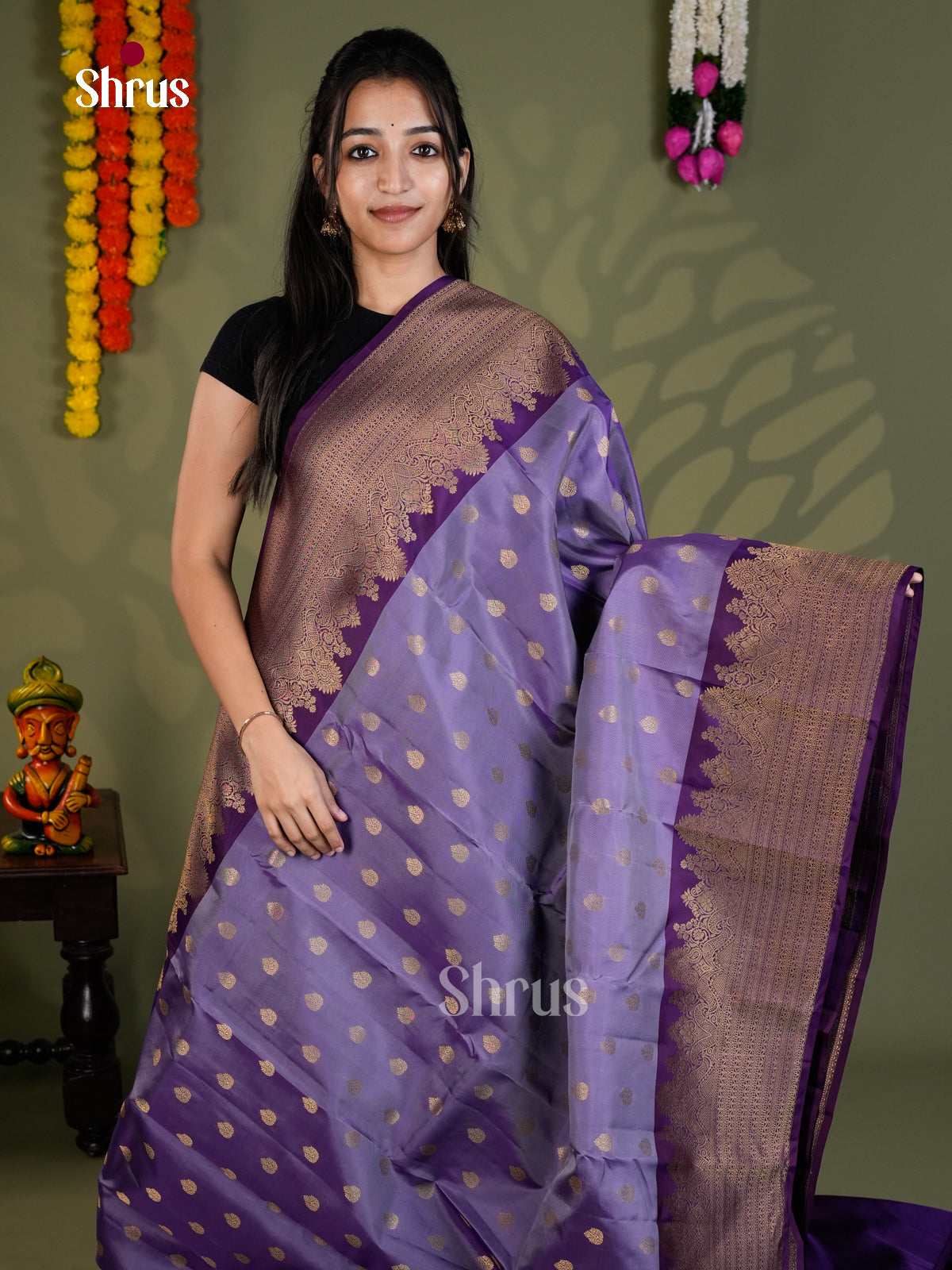 EAS28163 - Kanchipuram-halfpure - Saree