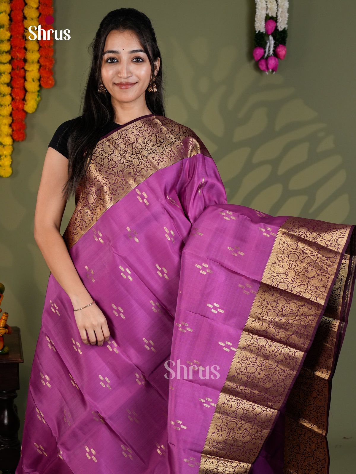 EAS28169 - Kanchipuram-halfpure - Saree - Shop on Shrus.com