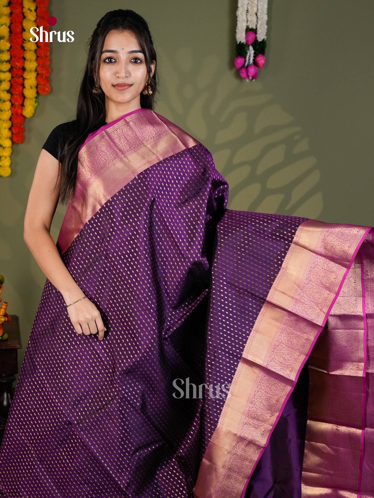 EAS28170 - Kanchipuram-halfpure - Saree - Shop on Shrus.com