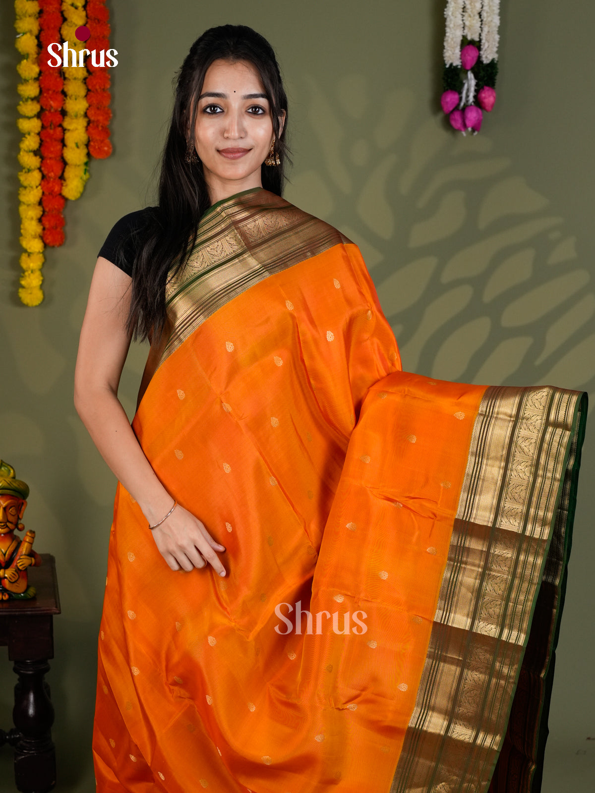 EAS28171 - Kanchipuram-halfpure - Saree - Shop on Shrus.com
