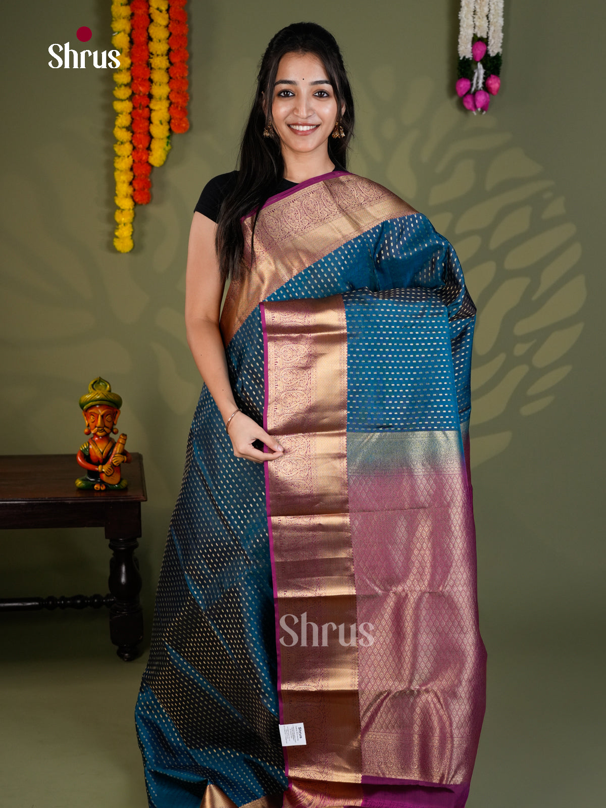 EAS28172 - Kanchipuram-halfpure - Saree - Shop on Shrus.com
