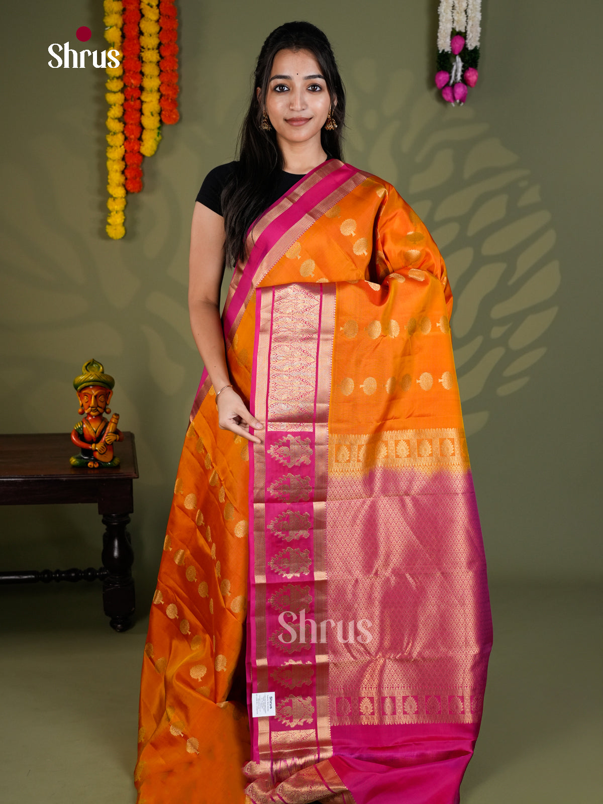 EAS28174 - Kanchipuram-halfpure - Saree