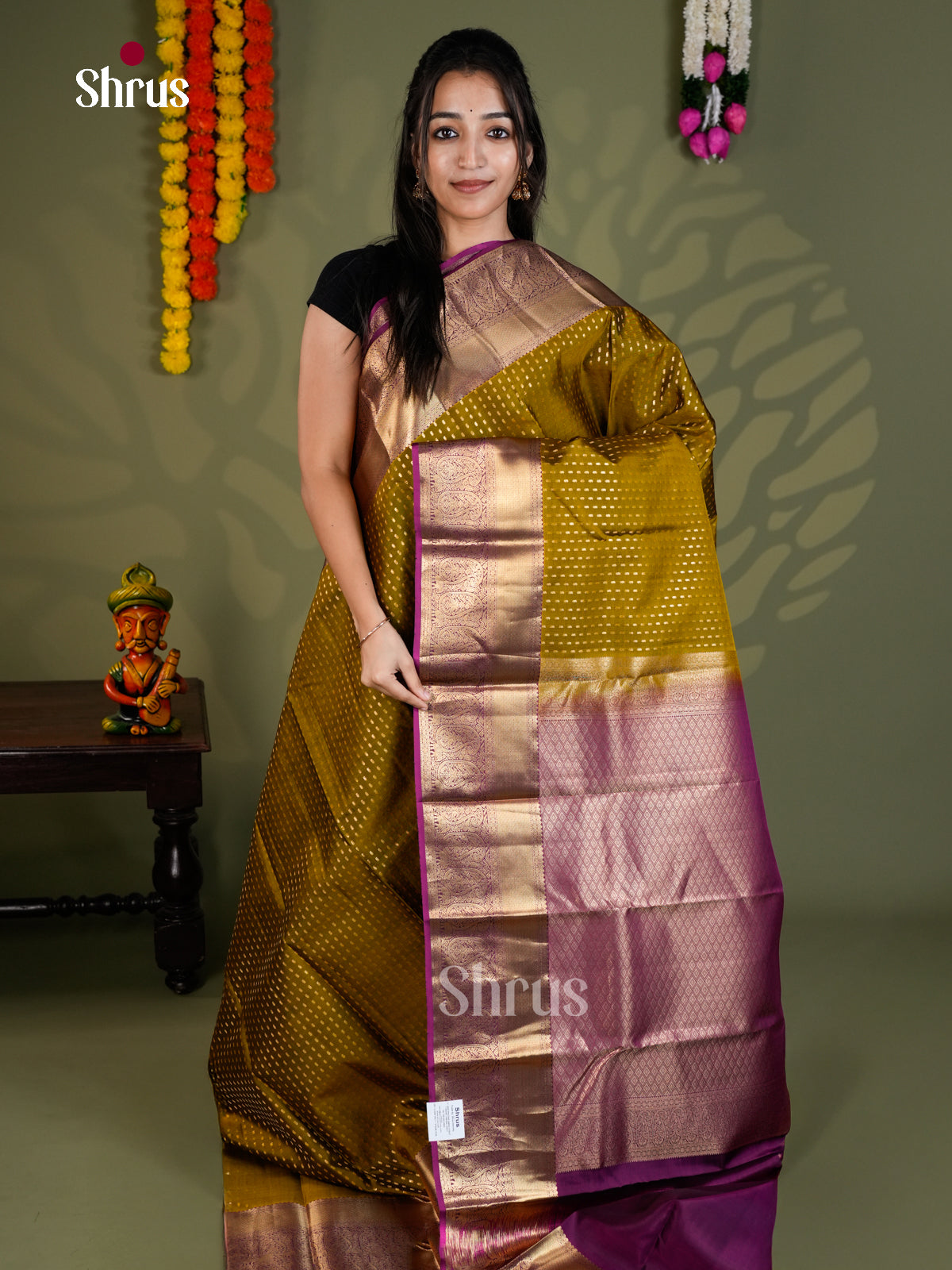 EAS28176 - Kanchipuram-halfpure - Saree - Shop on Shrus.com