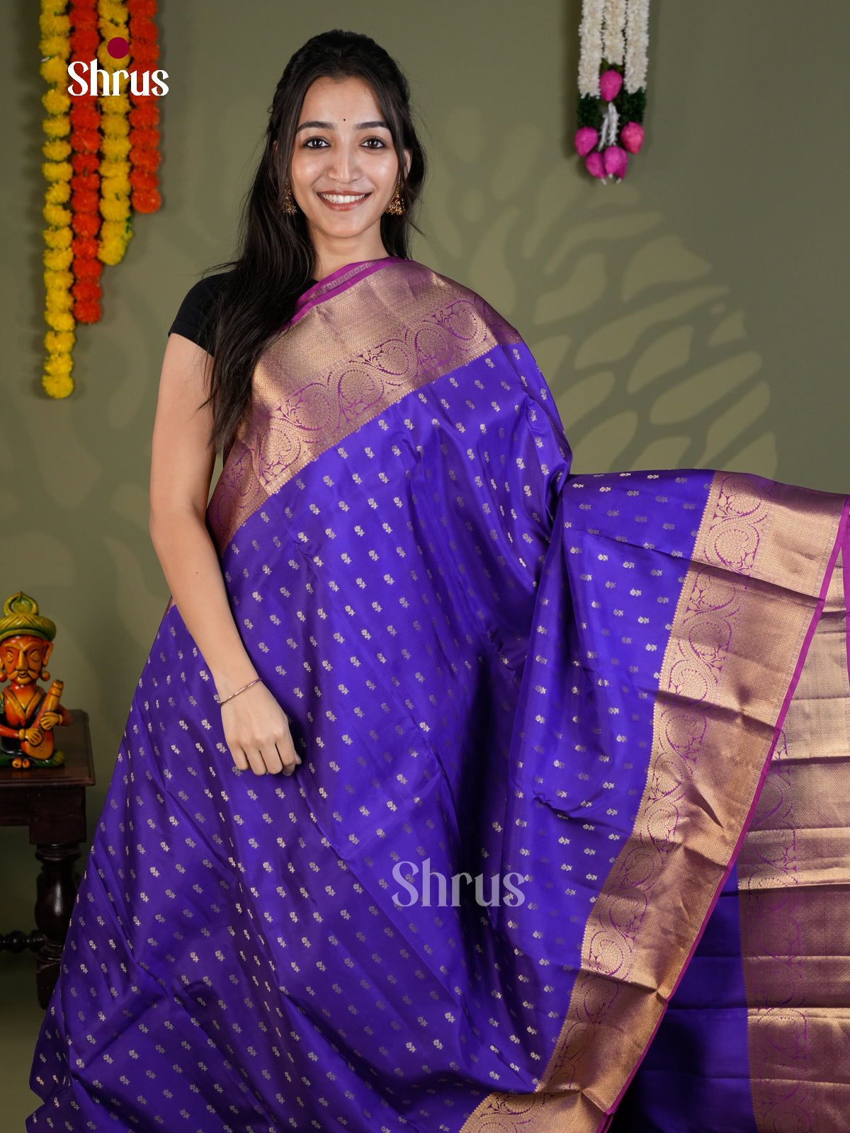 EAS28189 - Kanchipuram-halfpure - Saree - Shop on Shrus.com