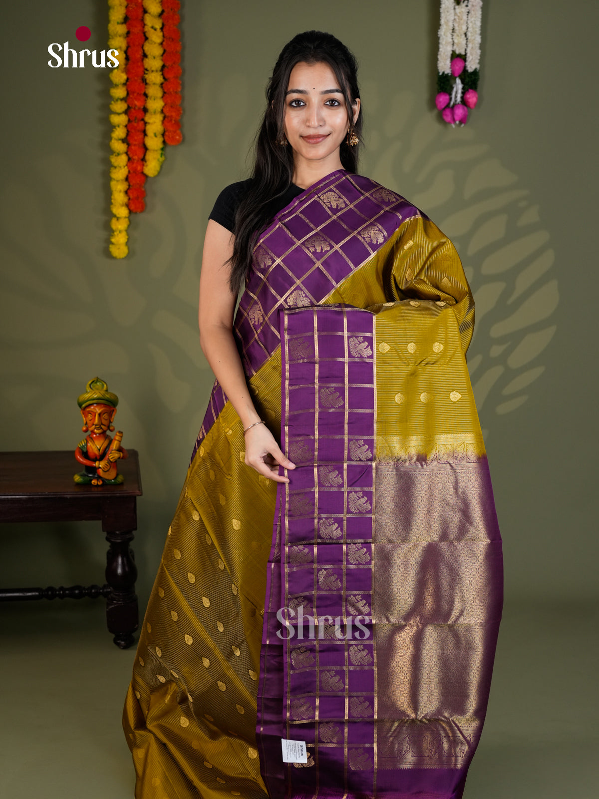 EAS28191 - Kanchipuram-halfpure - Saree - Shop on Shrus.com