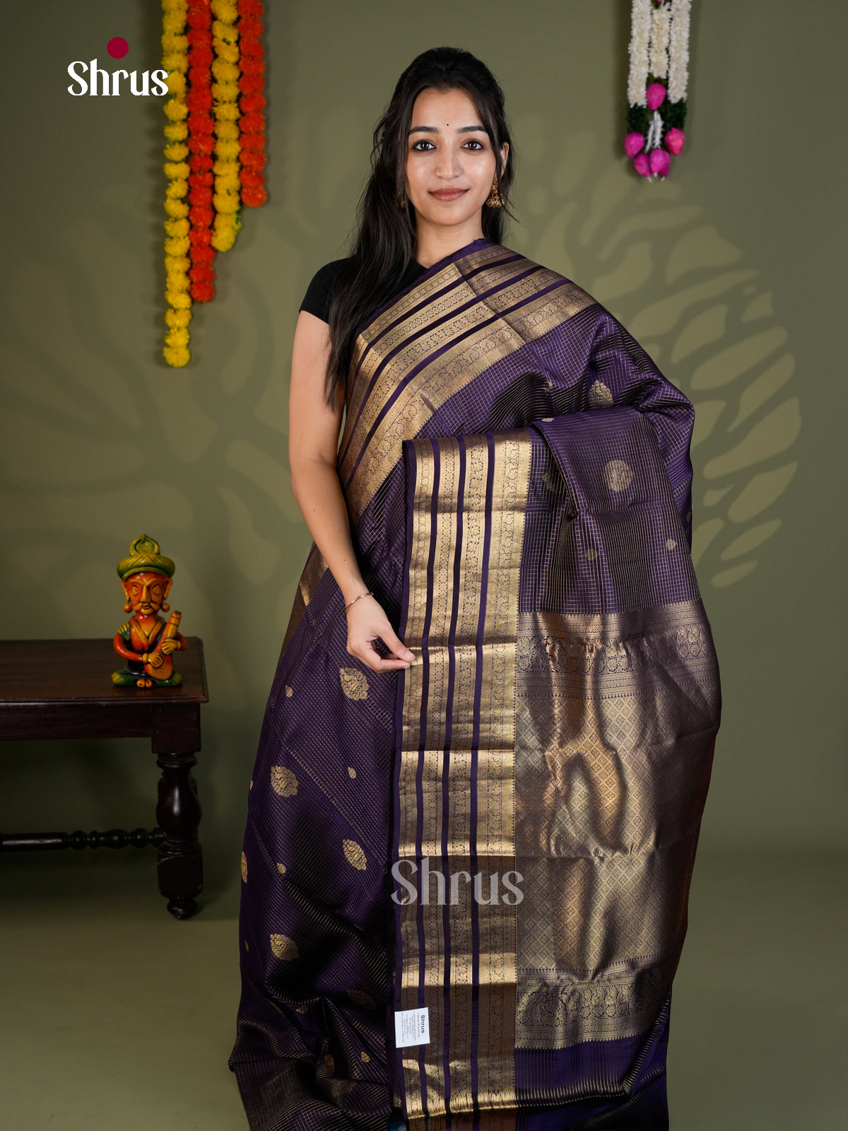 EAS28193 - Kanchipuram-halfpure - Saree - Shop on Shrus.com