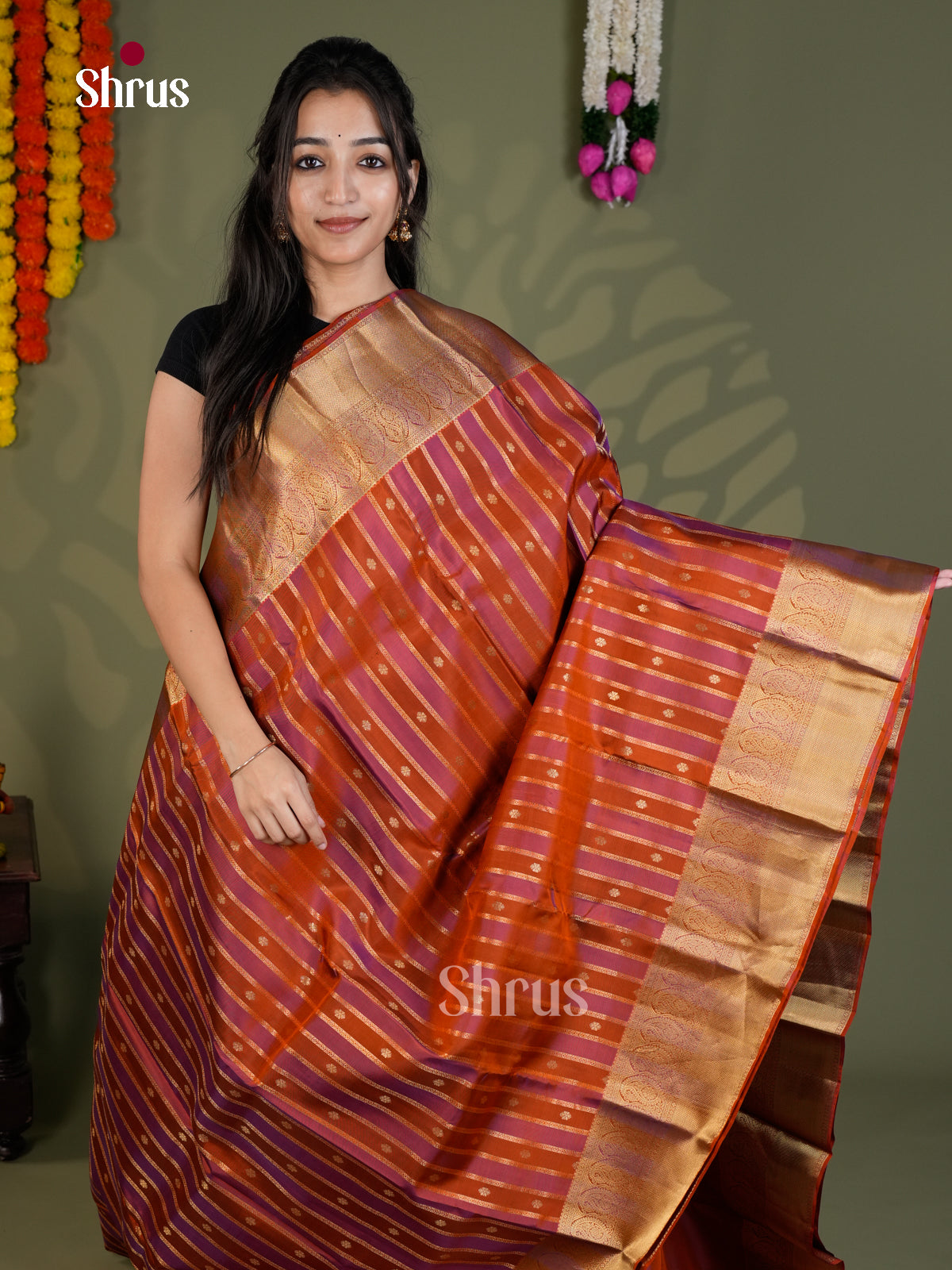 EAS28199 - Kanchipuram-halfpure - Saree - Shop on Shrus.com