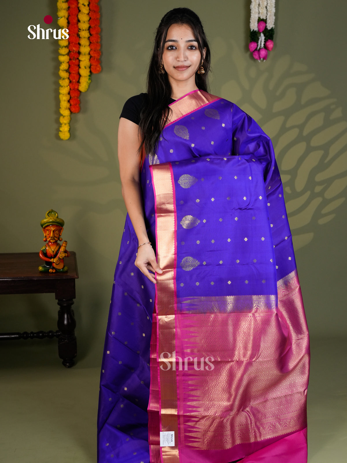 EAS28208 - Kanchipuram-halfpure - Saree - Shop on Shrus.com