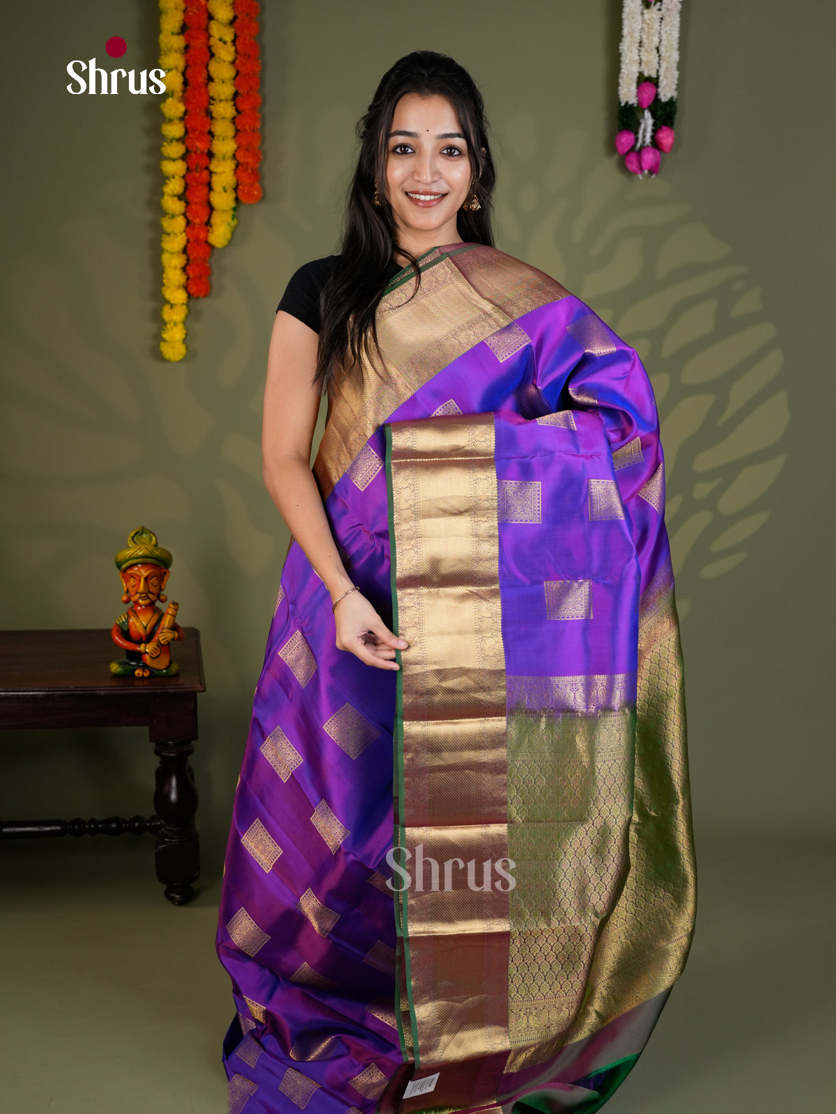 EAS28209 - Kanchipuram-halfpure - Saree - Shop on Shrus.com