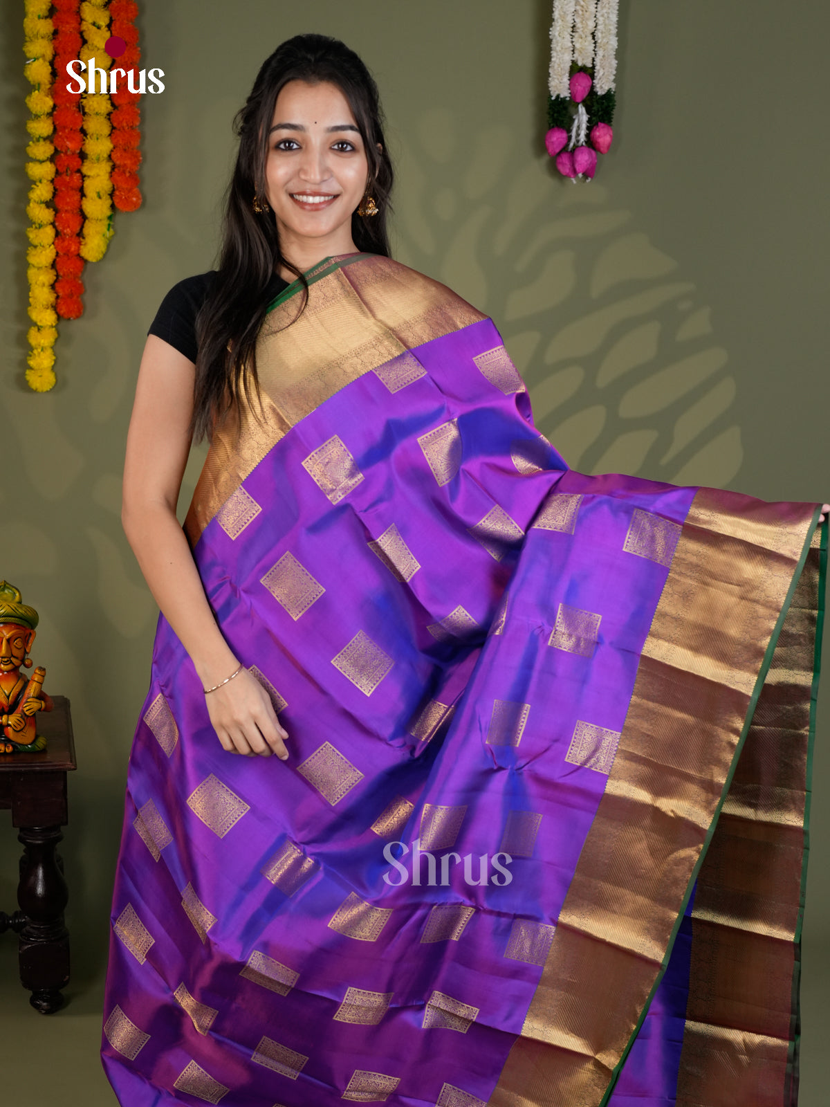 EAS28209 - Kanchipuram-halfpure - Saree - Shop on Shrus.com