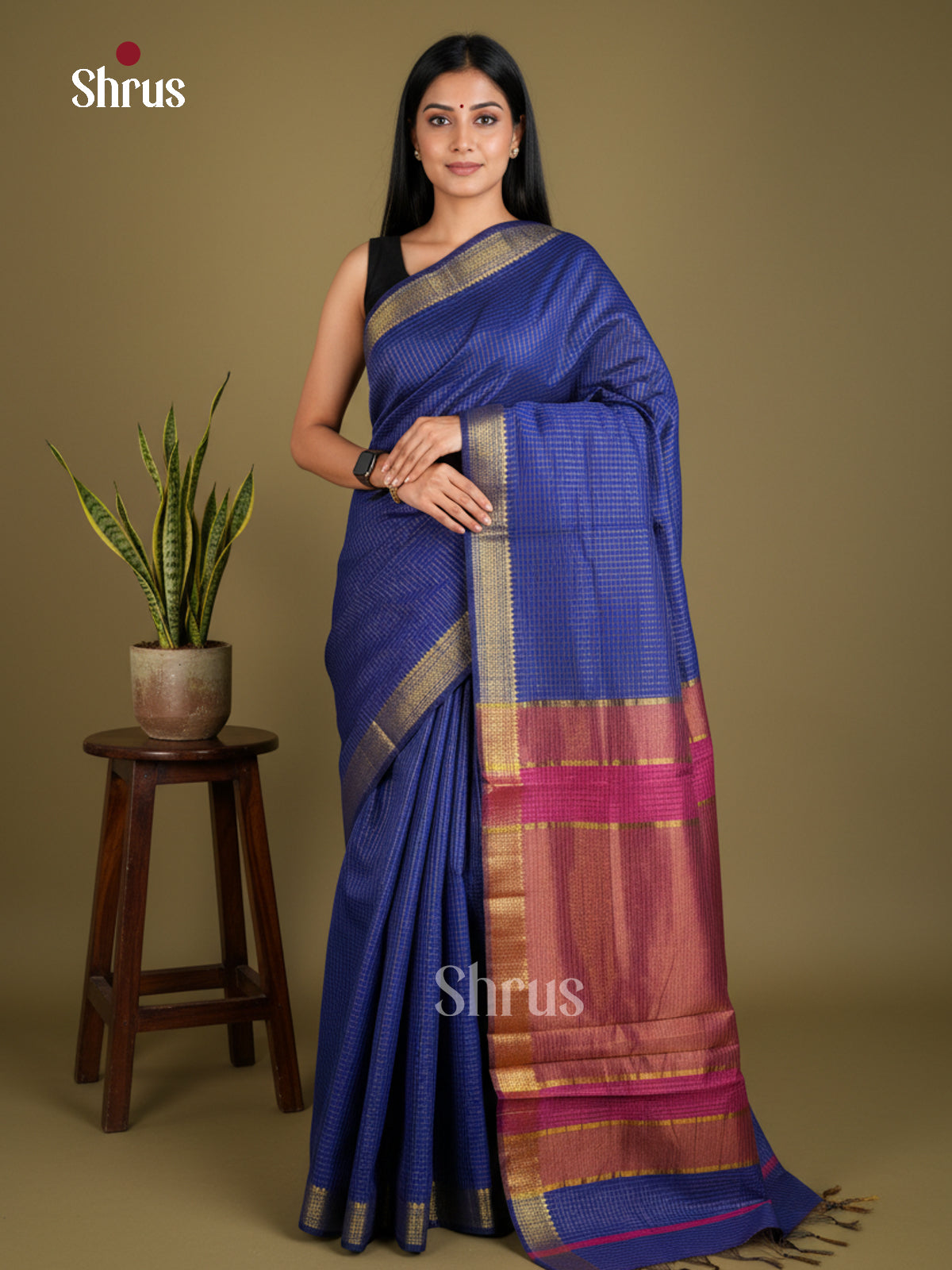 EAS29066 - Semi Maheshwari - Saree - Shop on Shrus.com