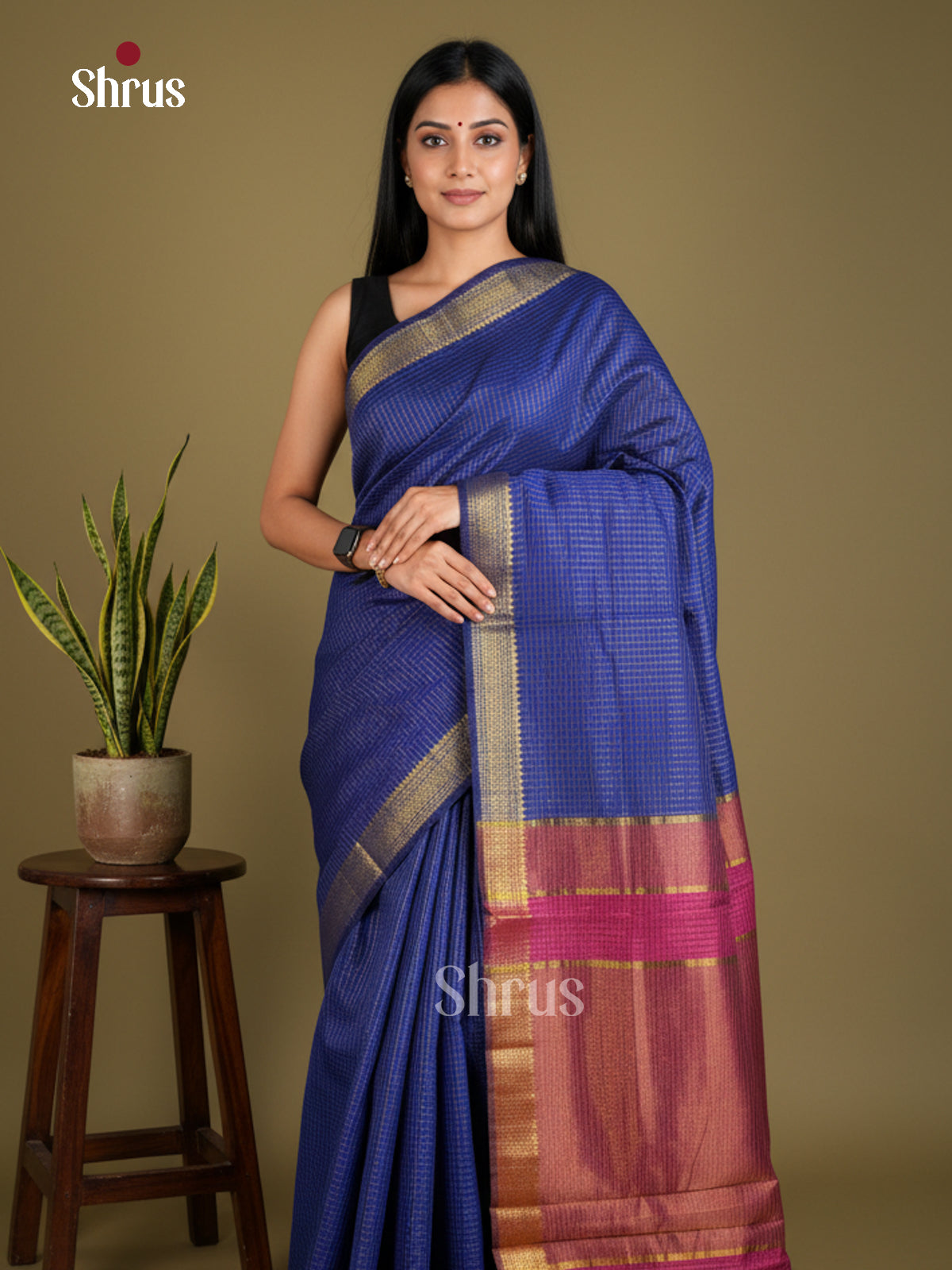 EAS29066 - Semi Maheshwari - Saree - Shop on Shrus.com