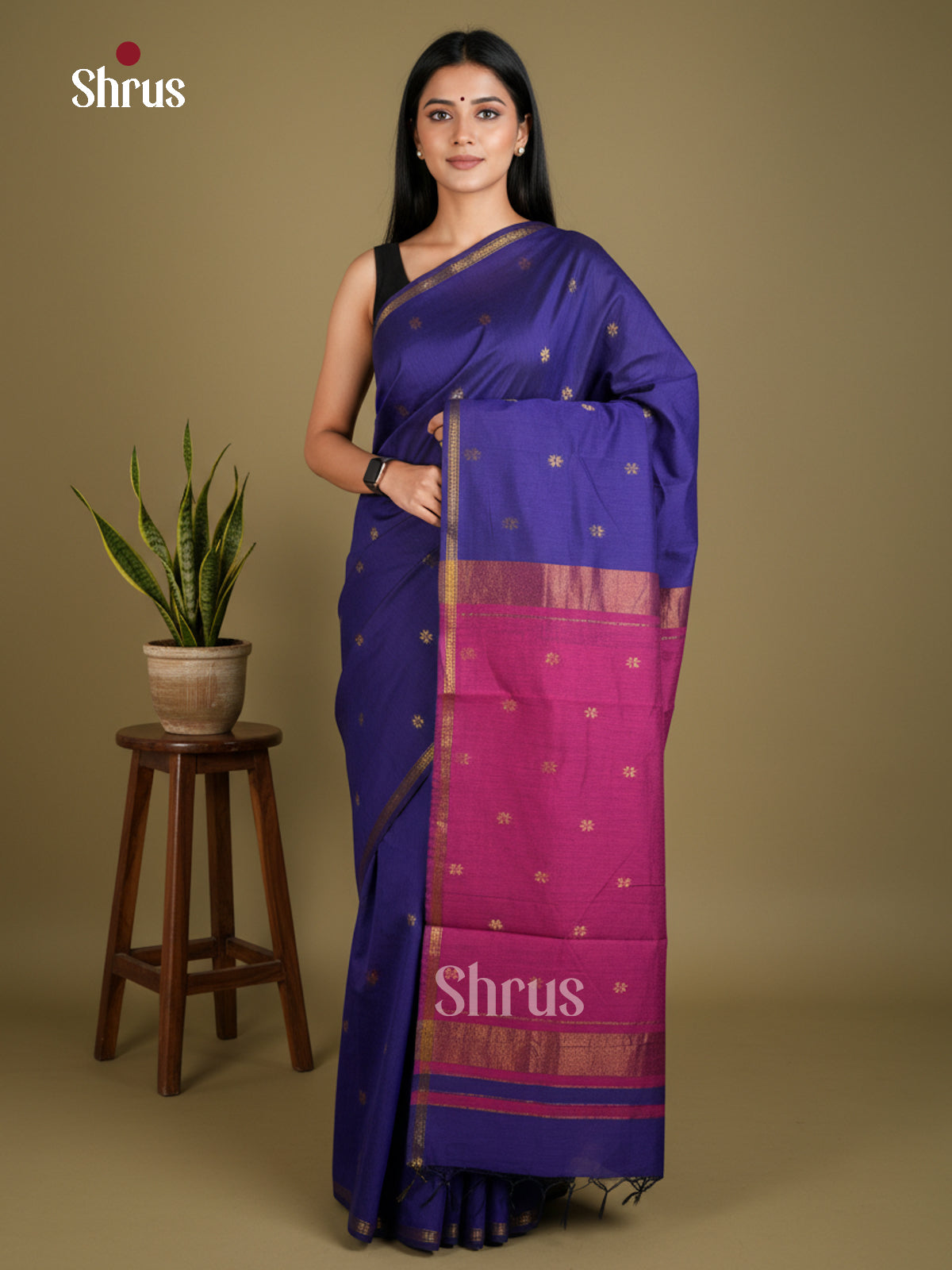 EAS29075 - Semi Maheshwari - Saree - Shop on Shrus.com
