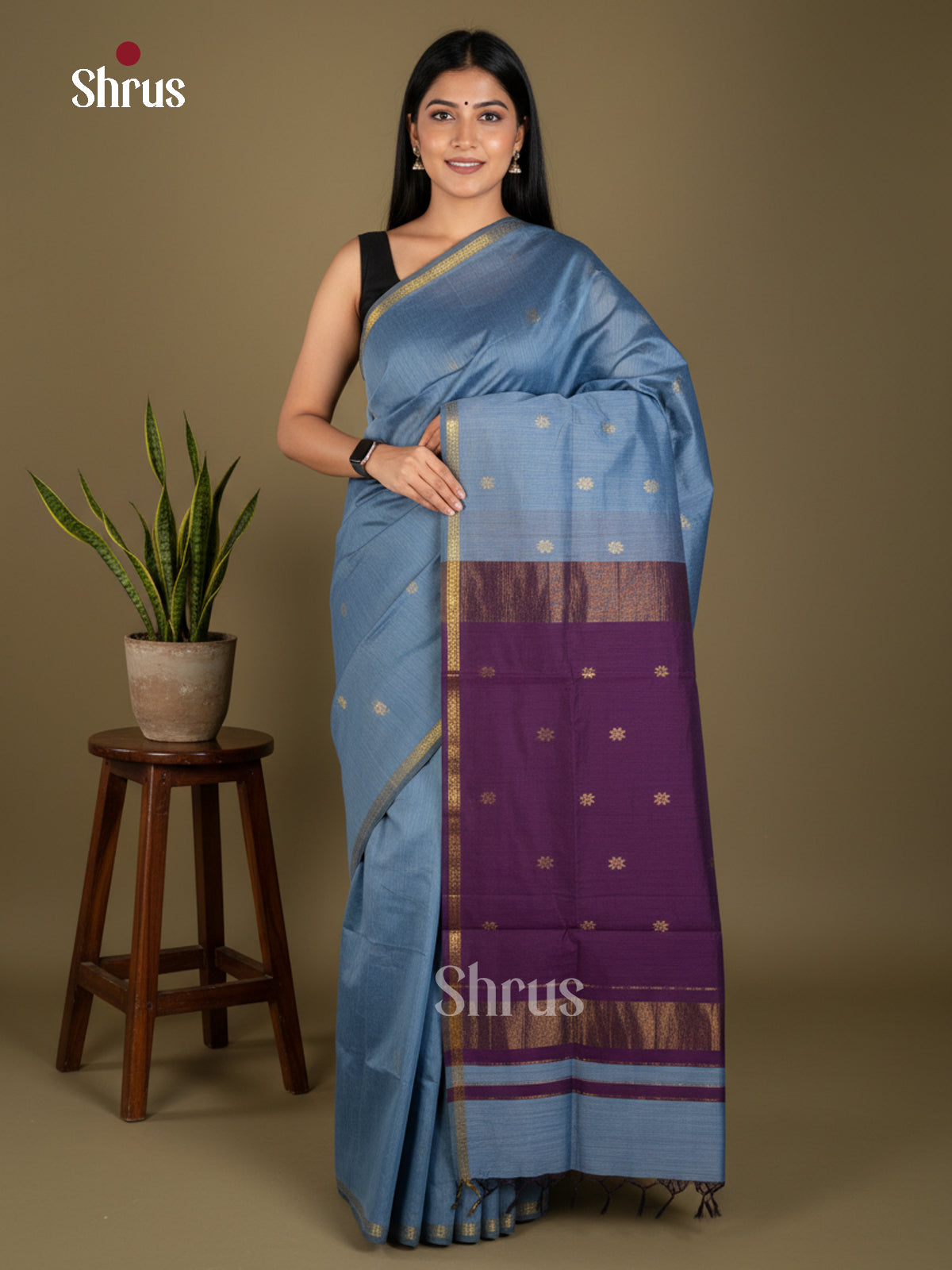 EAS29078 - Semi Maheshwari - Saree - Shop on Shrus.com