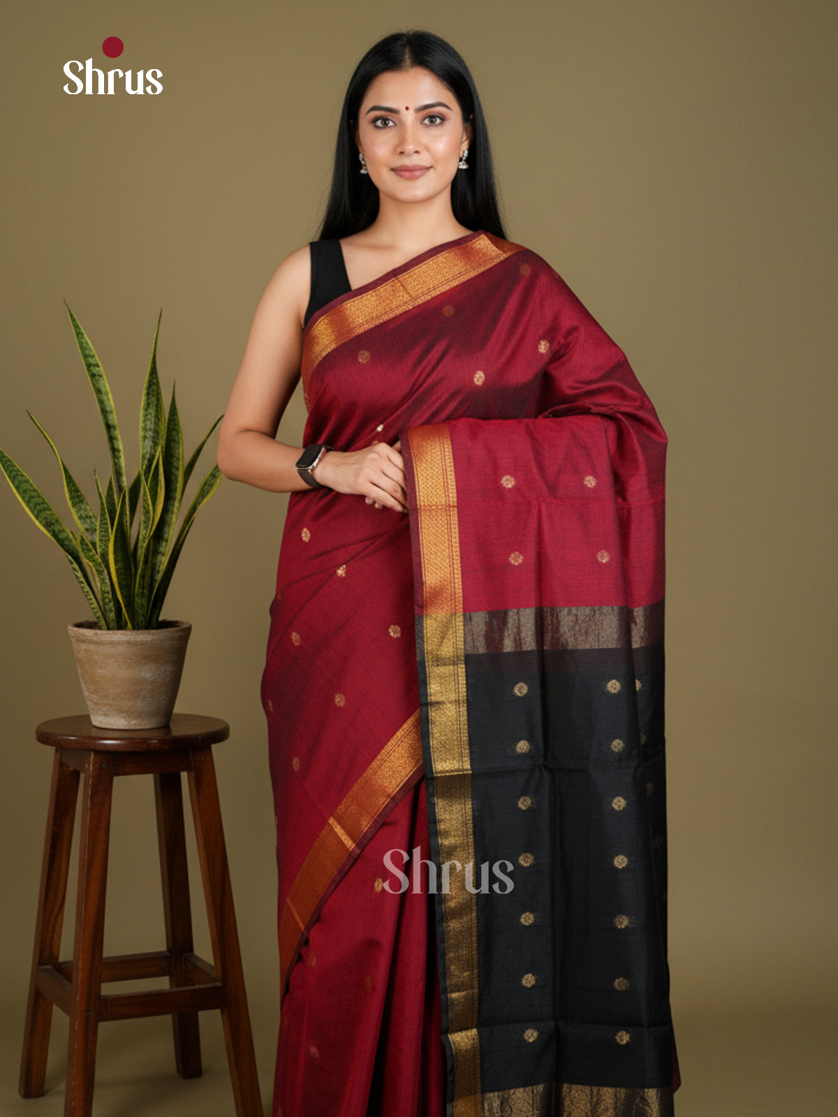EAS29080 - Semi Maheshwari - Saree - Shop on Shrus.com