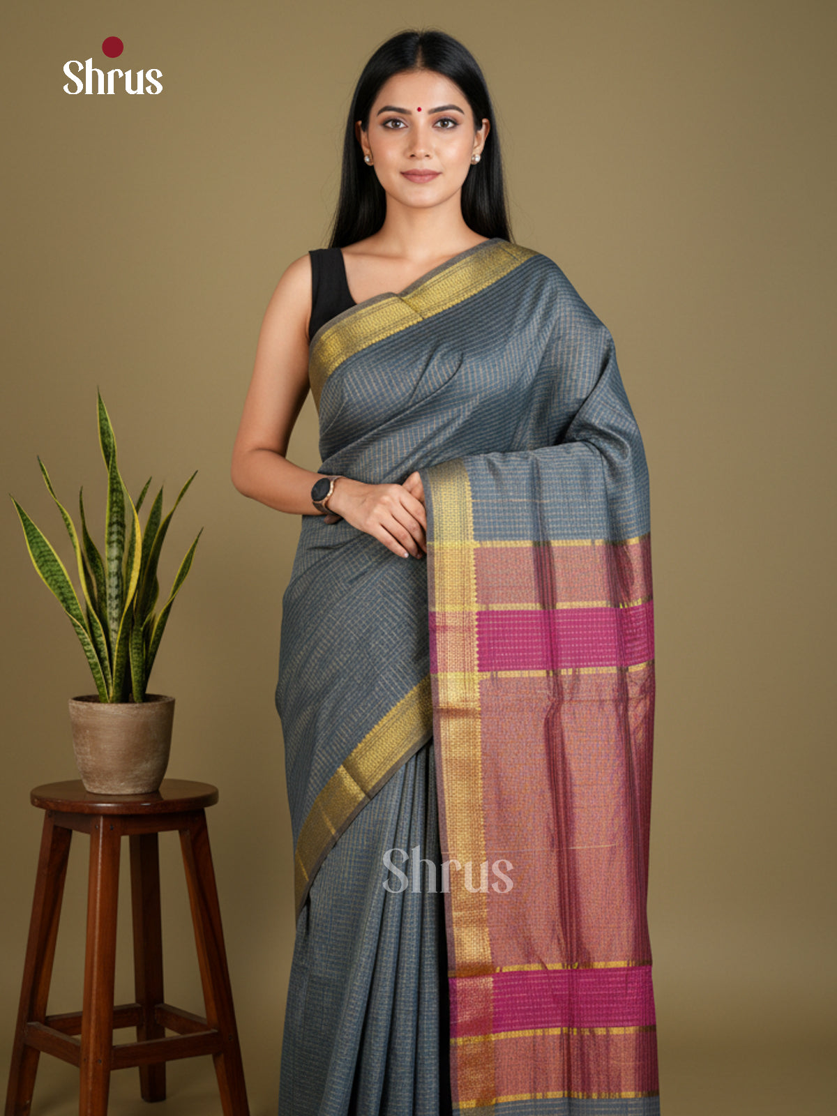 EAS29090 - Semi Maheshwari - Saree - Shop on Shrus.com