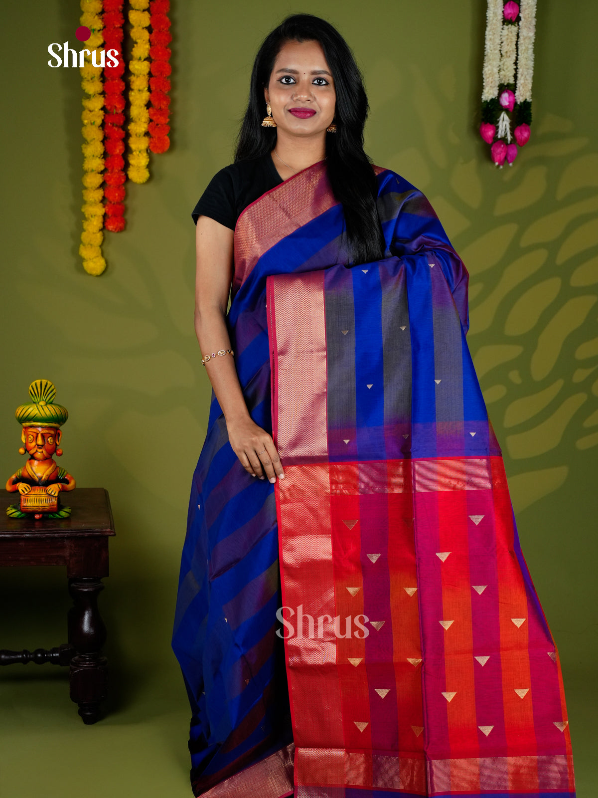 EAS30004 - Maheshwari silkcotton - Saree - Shop on Shrus.com