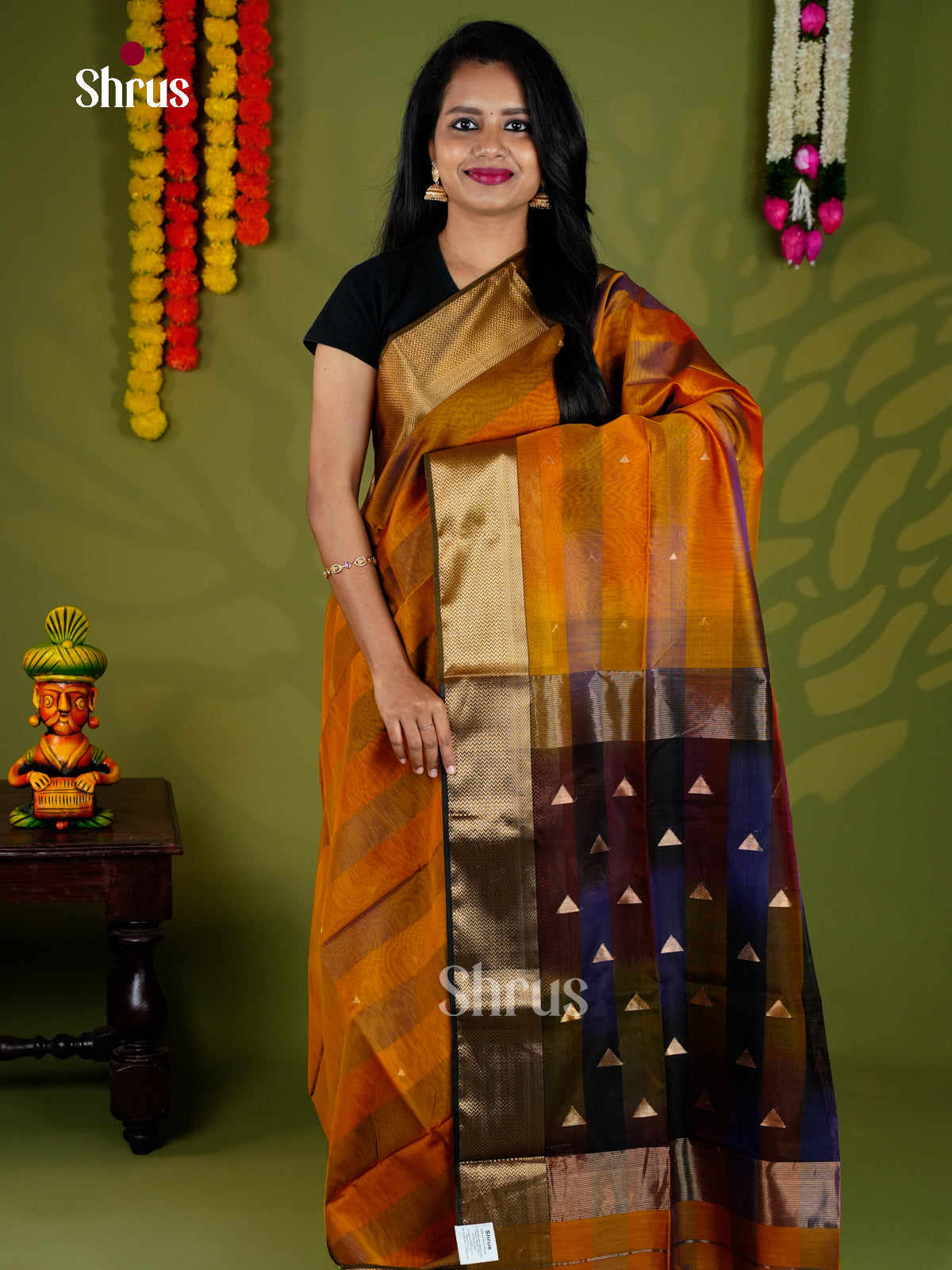 EAS30007 - Maheshwari silkcotton - Saree - Shop on Shrus.com