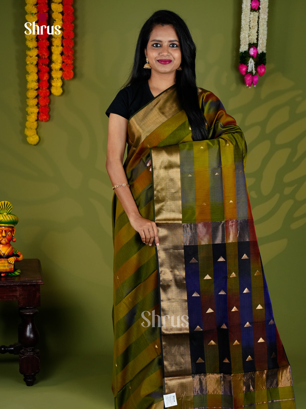 EAS30008 - Maheshwari silkcotton - Saree - Shop on Shrus.com