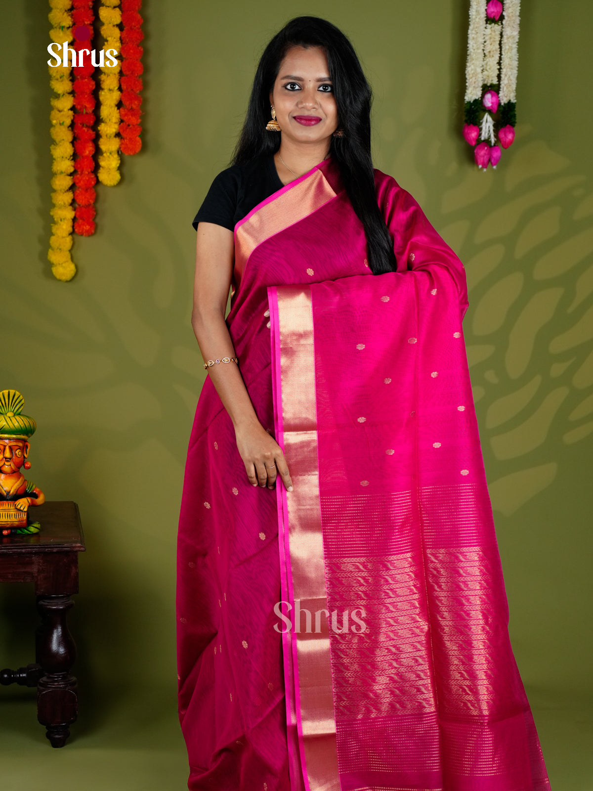 EAS30014 - Maheshwari silkcotton - Saree - Shop on Shrus.com