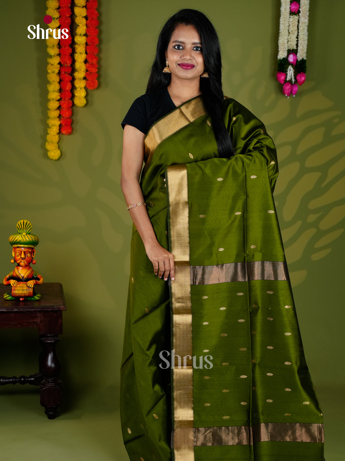 EAS30021 - Maheshwari silkcotton - Saree - Shop on Shrus.com