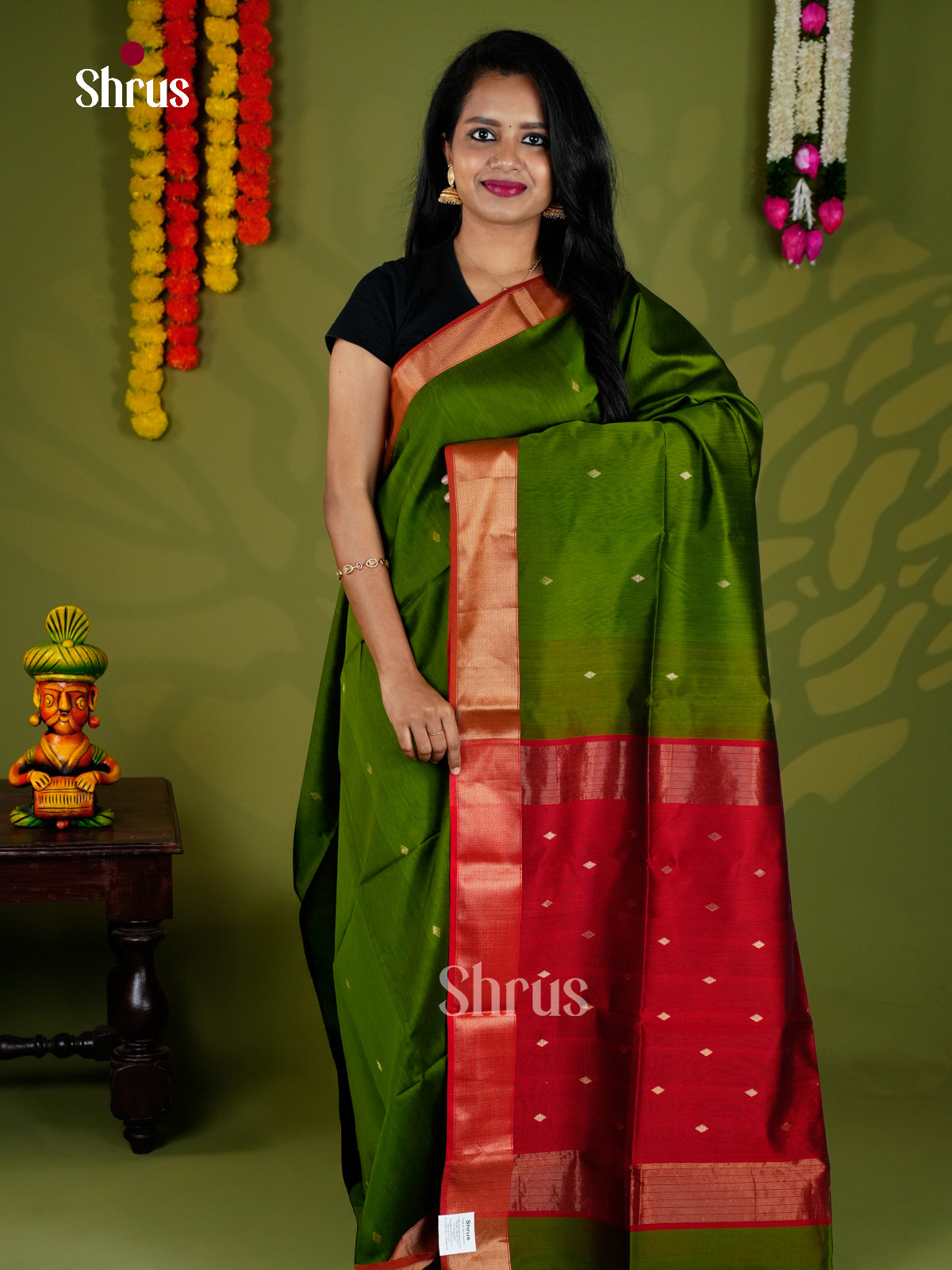EAS30033 - Maheshwari silkcotton - Saree - Shop on Shrus.com
