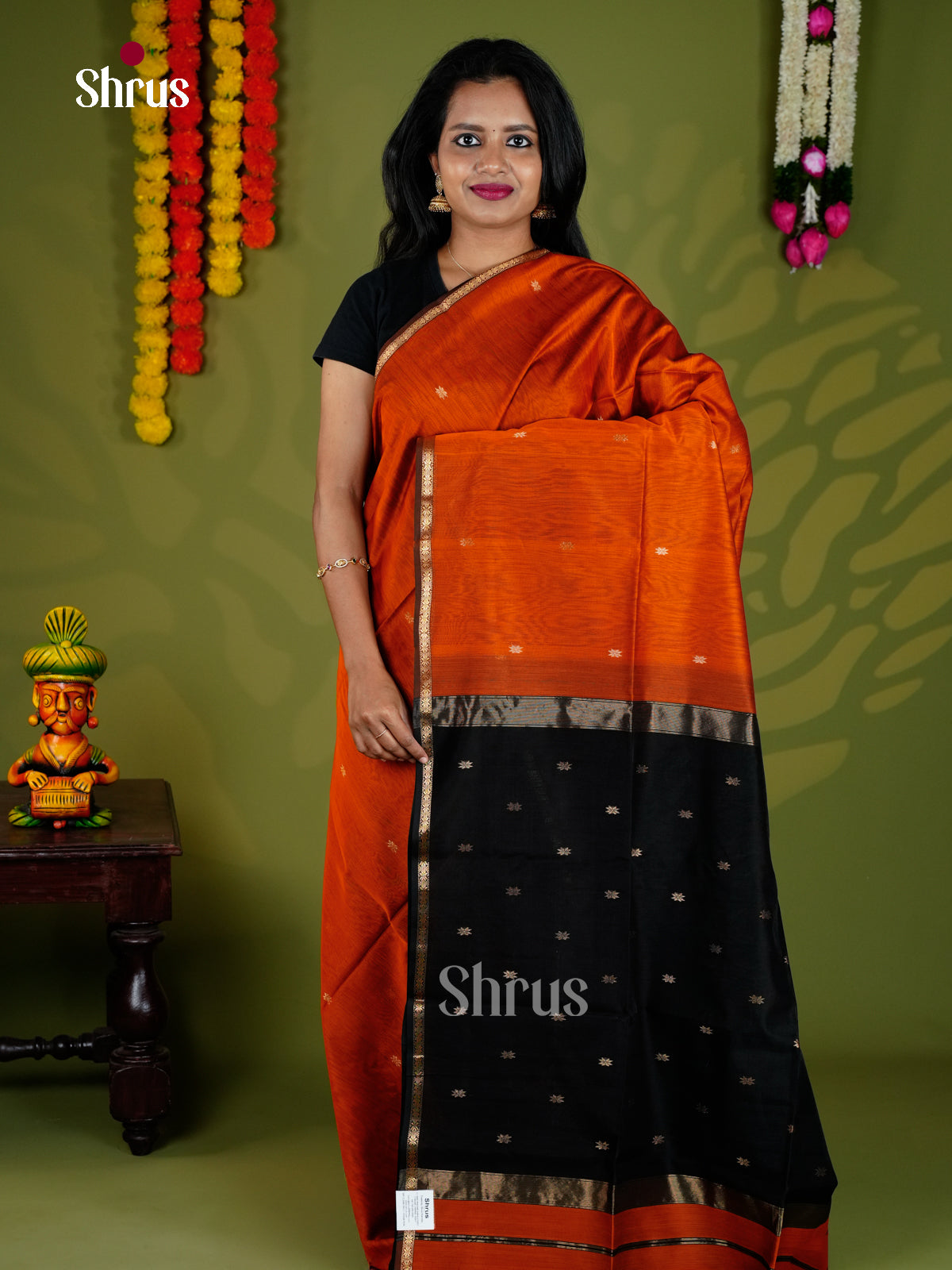 EAS30040 - Maheshwari silkcotton - Saree - Shop on Shrus.com