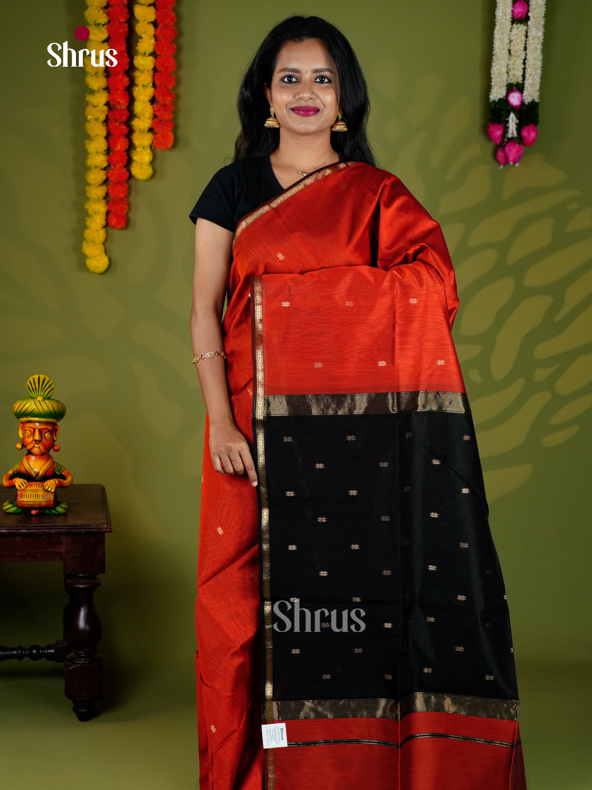 EAS30044 - Maheshwari silkcotton - Saree - Shop on Shrus.com