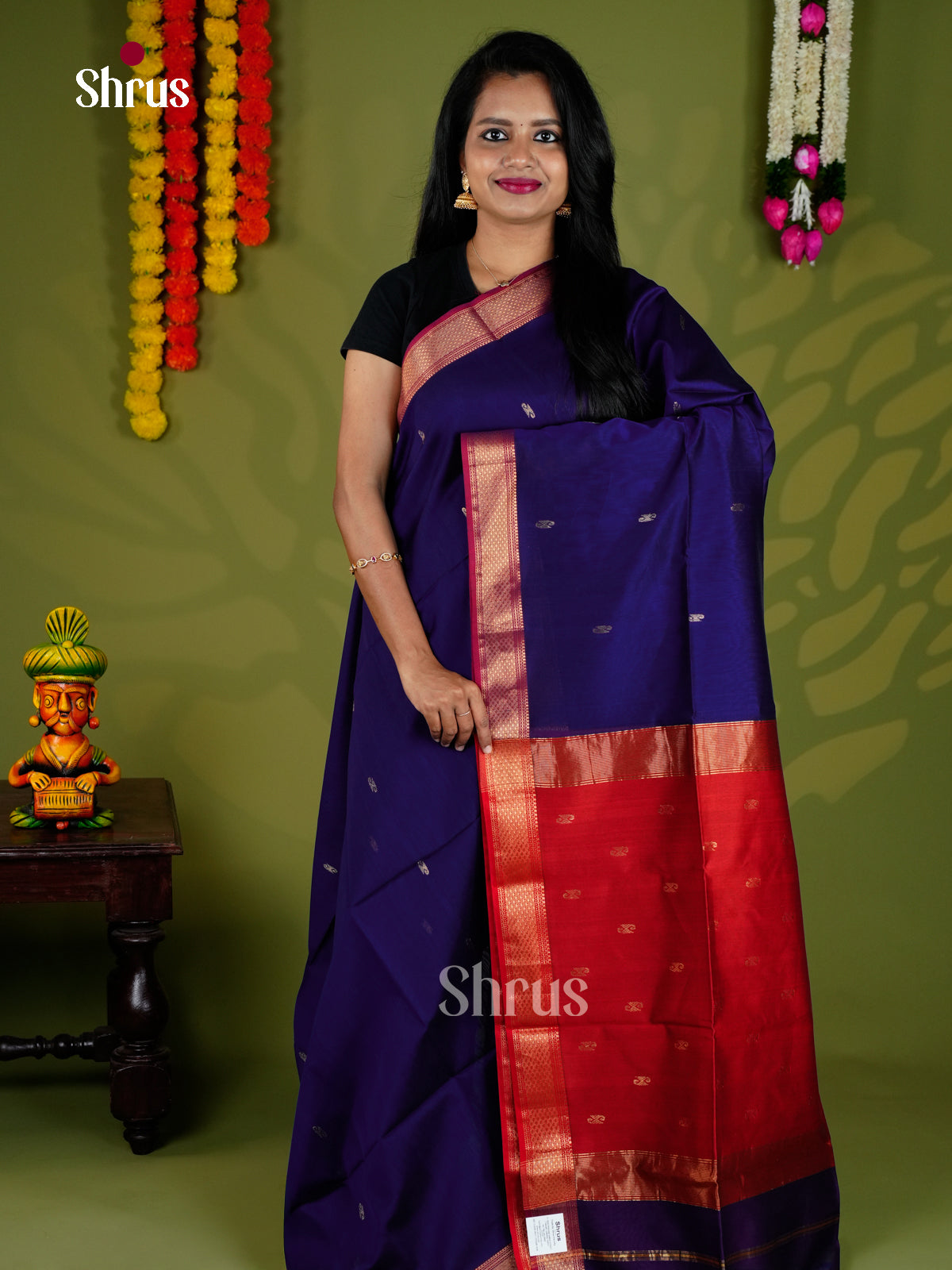 EAS30054 - Maheshwari silkcotton - Saree - Shop on Shrus.com