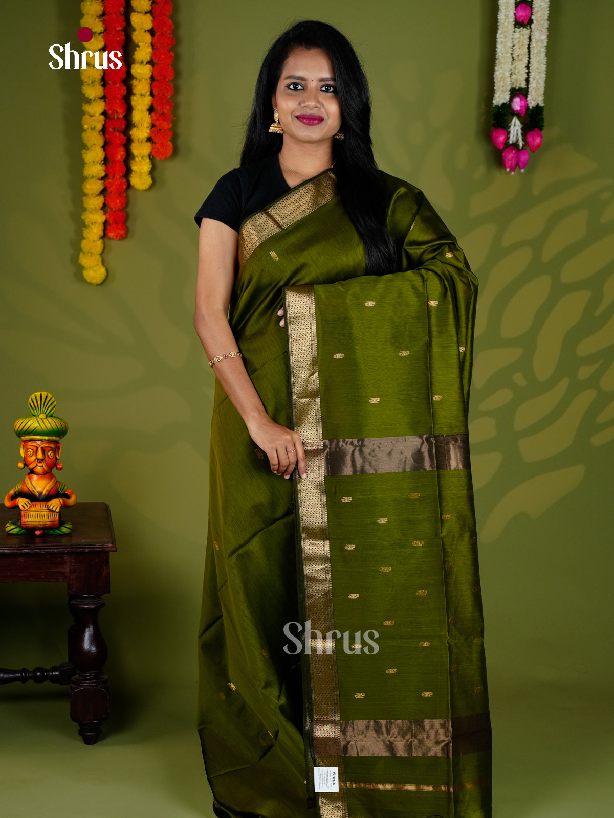 EAS30056 - Maheshwari silkcotton - Saree - Shop on Shrus.com