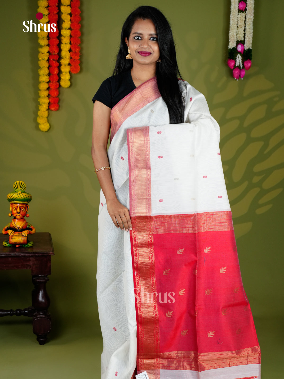 EAS30060 - Maheshwari silkcotton - Saree - Shop on Shrus.com