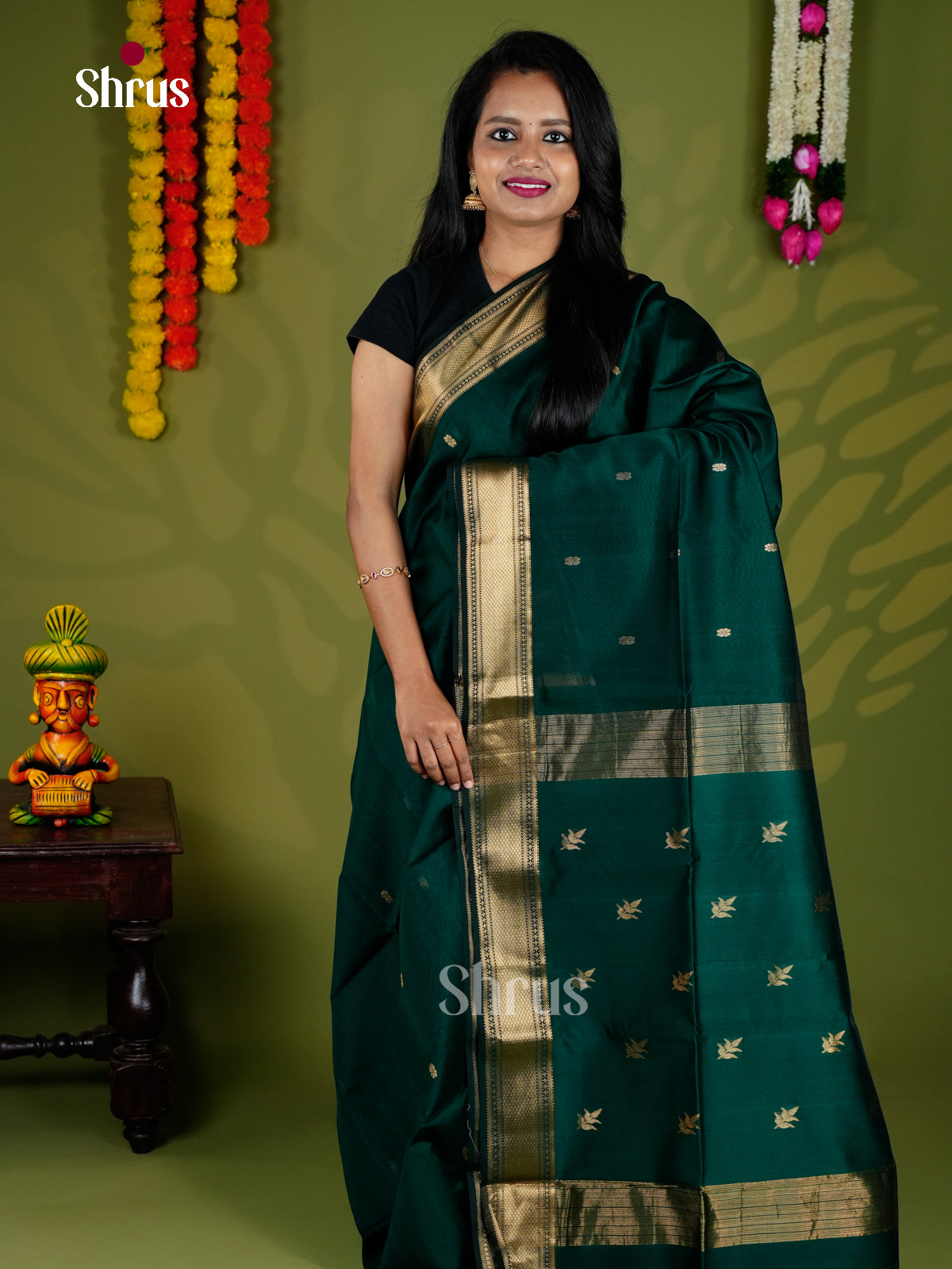 EAS30062 - Maheshwari silkcotton - Saree - Shop on Shrus.com