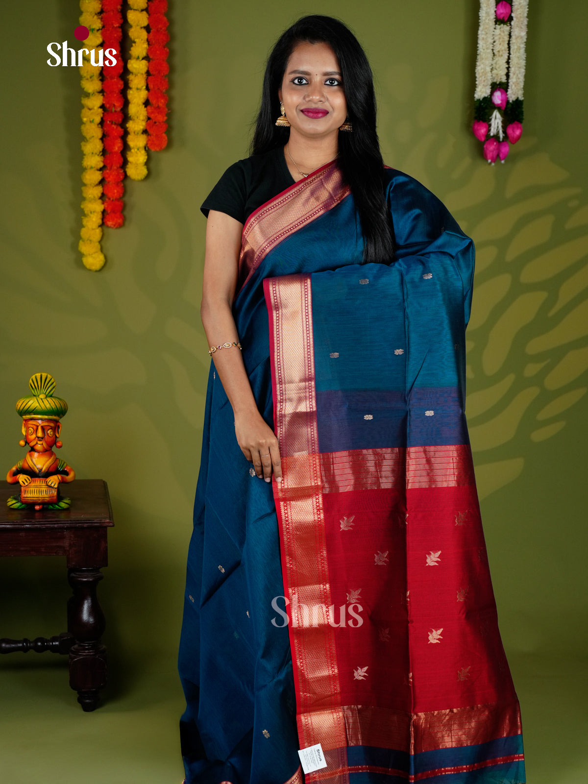 EAS30064 - Maheshwari silkcotton - Saree - Shop on Shrus.com