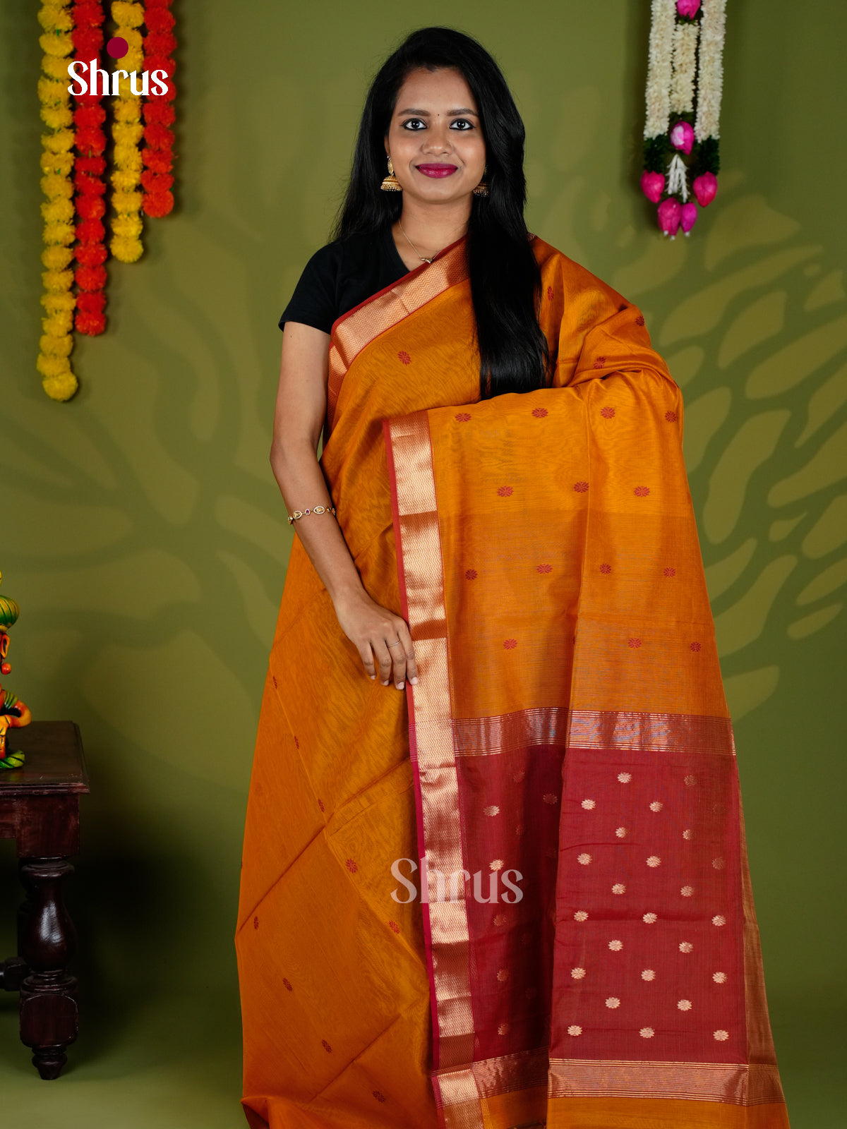 EAS30073 - Maheshwari silkcotton - Saree - Shop on Shrus.com