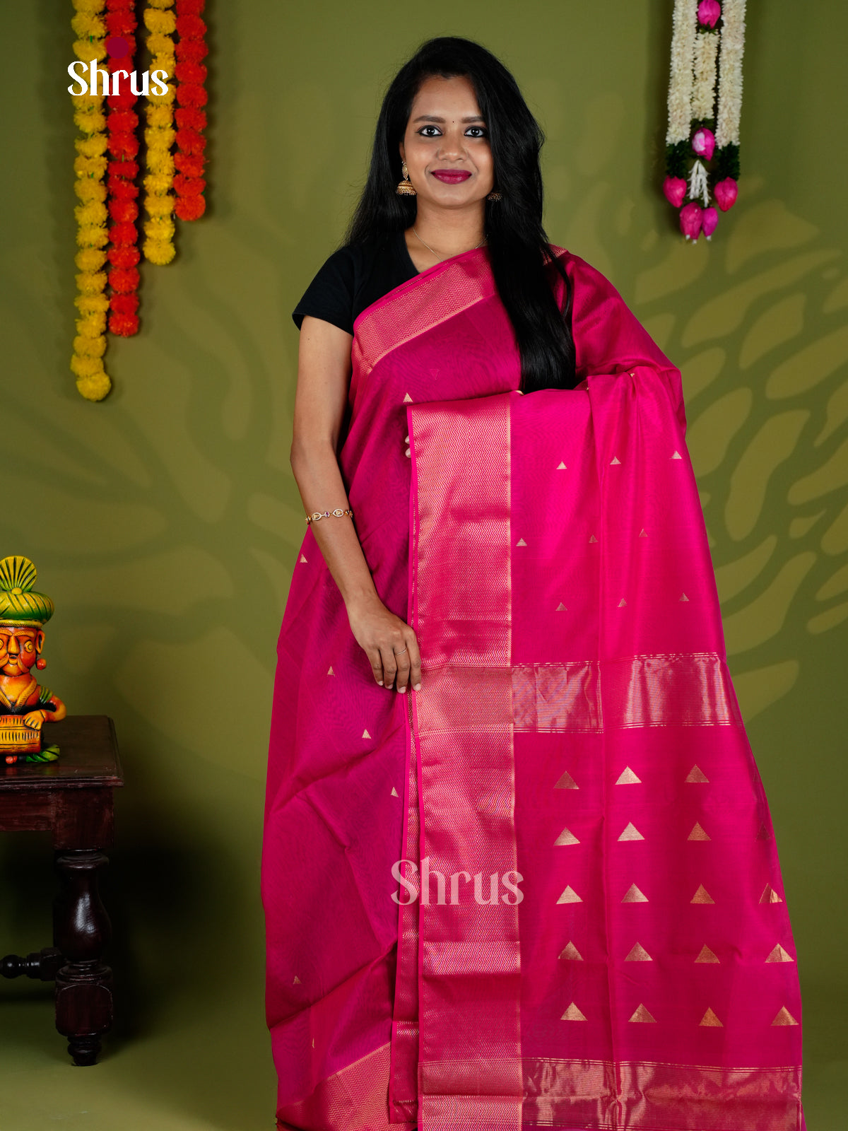 EAS30094 - Maheshwari silkcotton - Saree - Shop on Shrus.com