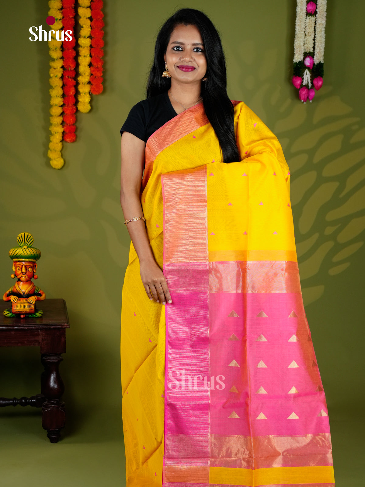 EAS30095 - Maheshwari silkcotton - Saree - Shop on Shrus.com