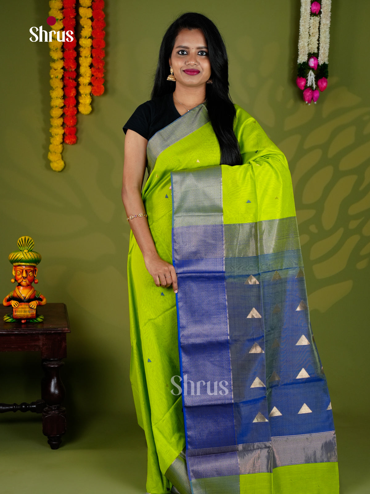 EAS30099 - Maheshwari silkcotton - Saree - Shop on Shrus.com