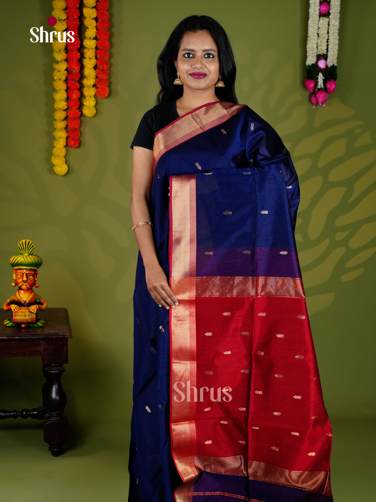EAS30101 - Maheshwari silkcotton - Saree - Shop on Shrus.com