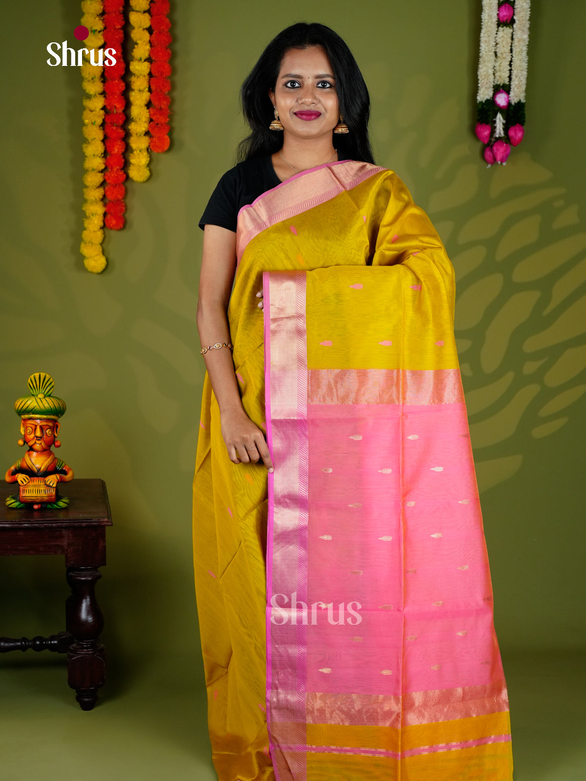 EAS30106 - Maheshwari silkcotton - Saree - Shop on Shrus.com