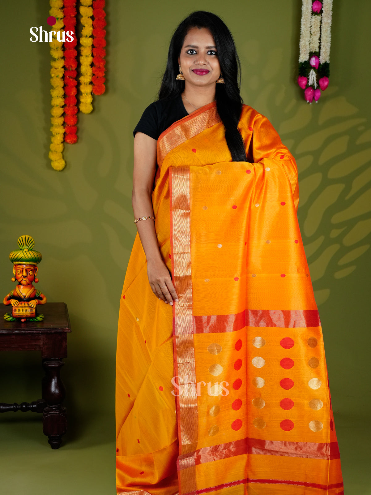 EAS30108 - Maheshwari silkcotton - Saree - Shop on Shrus.com