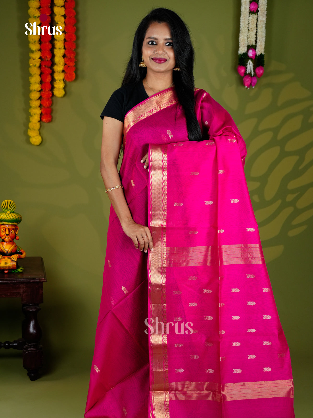 EAS30118 - Maheshwari silkcotton - Saree - Shop on Shrus.com