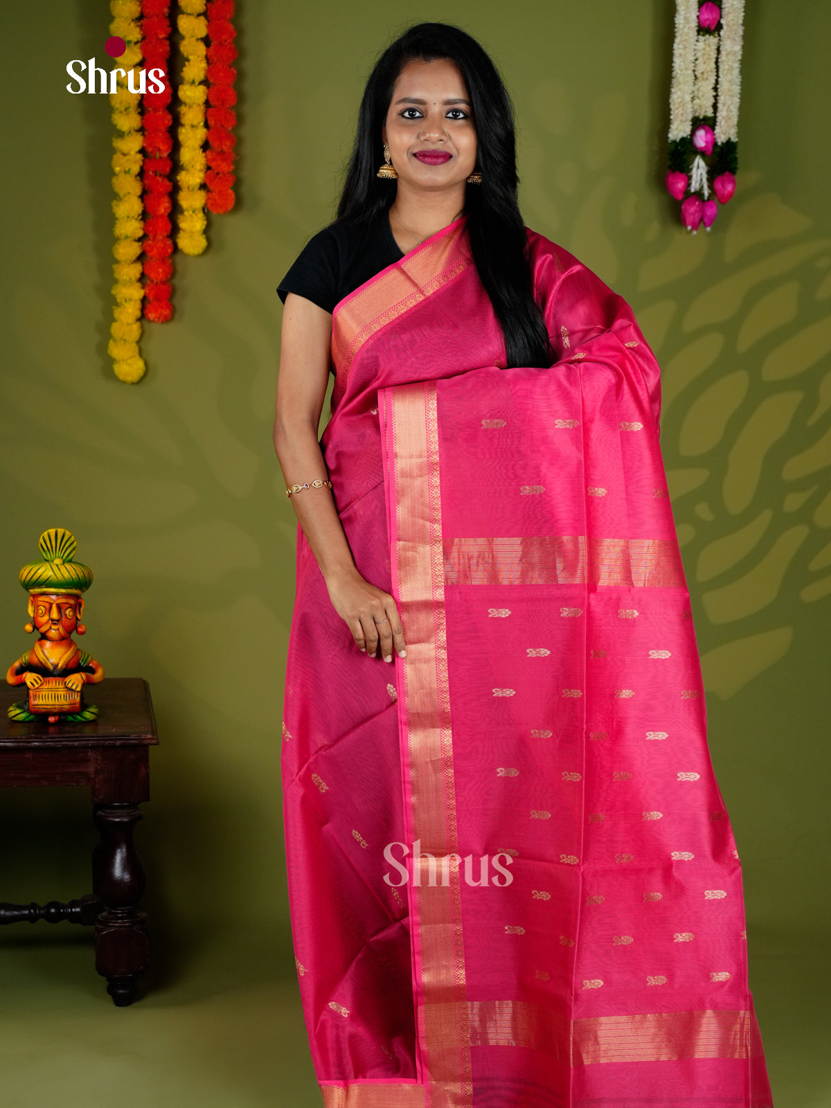 EAS30119 - Maheshwari silkcotton - Saree - Shop on Shrus.com